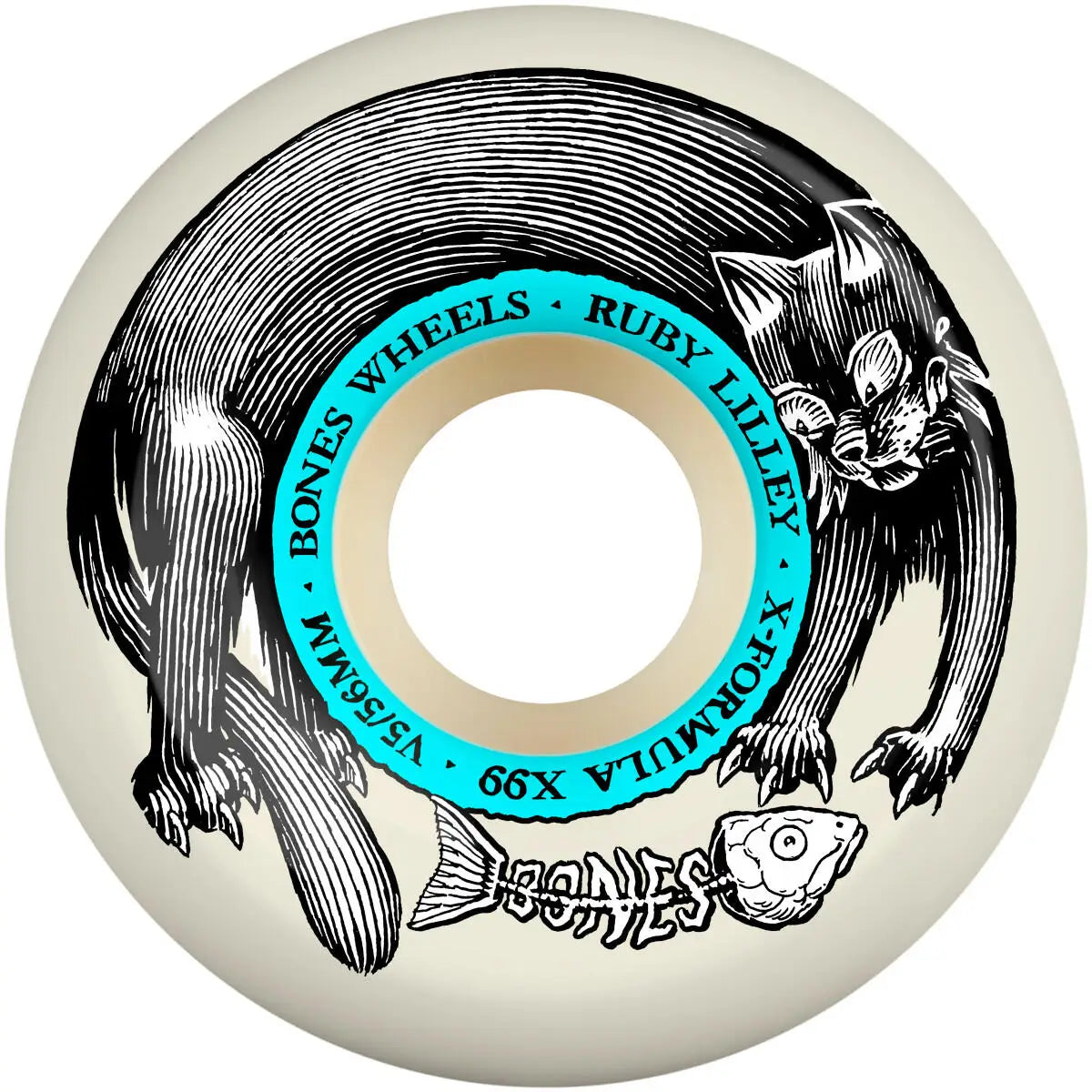 Bones X-Formula Lilley Black Cat Pro - V5 Sidecuts 99A Skate Wheels