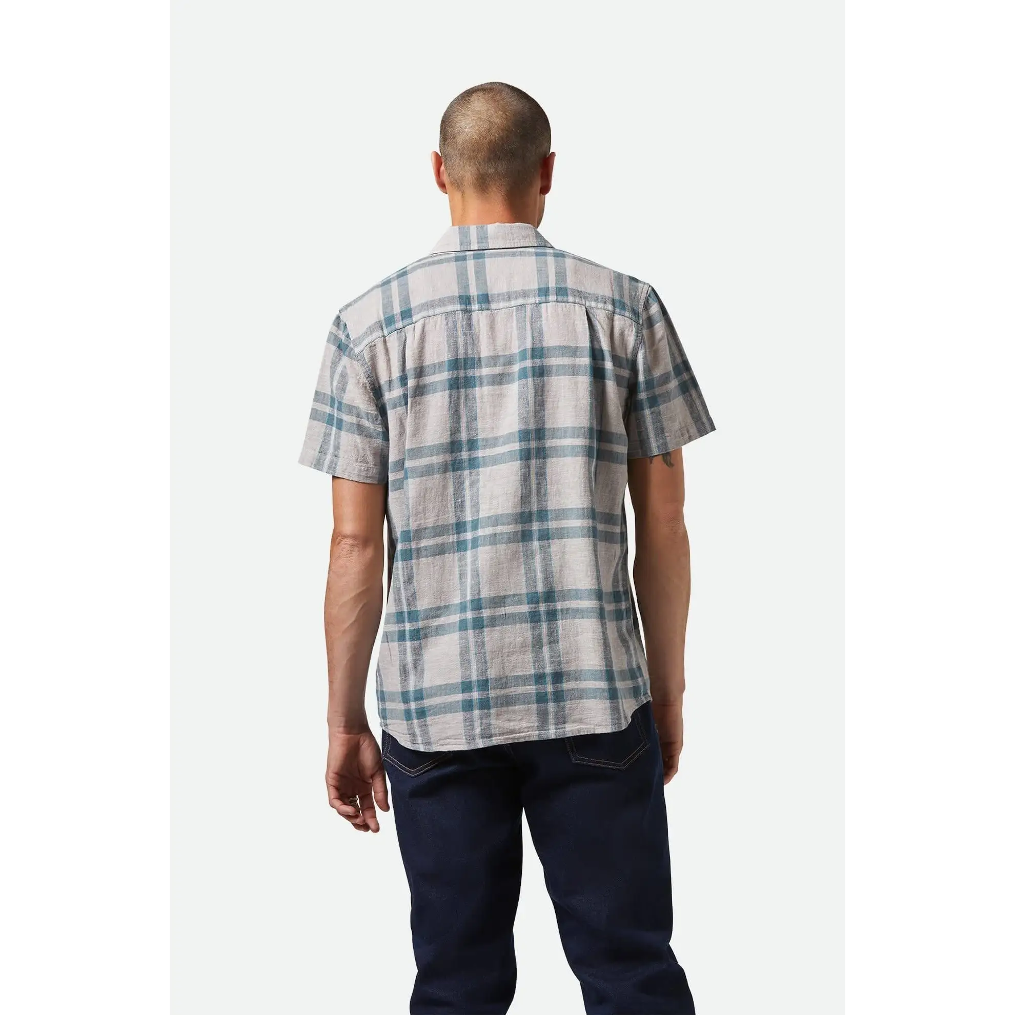 Brixton Charter Linen Blend Short Sleeve Shirt