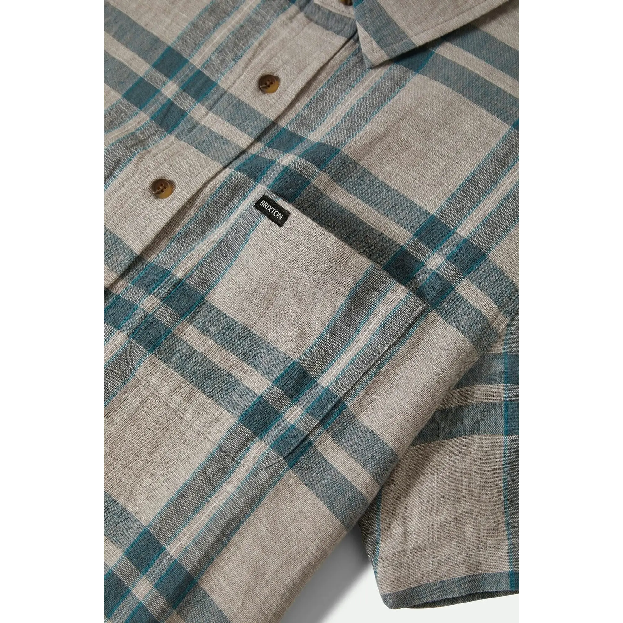 Brixton Charter Linen Blend Short Sleeve Shirt