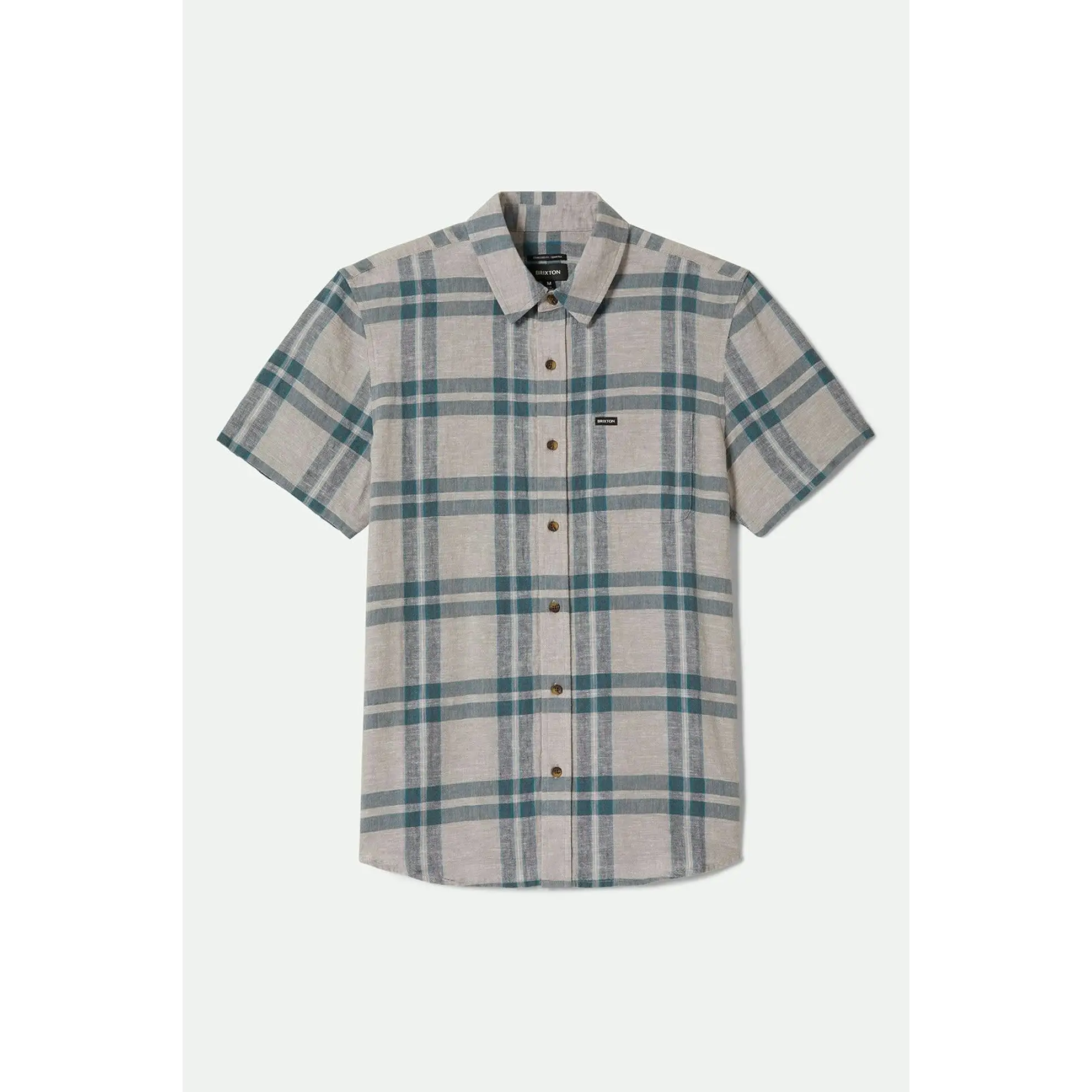 Brixton Charter Linen Blend Short Sleeve Shirt