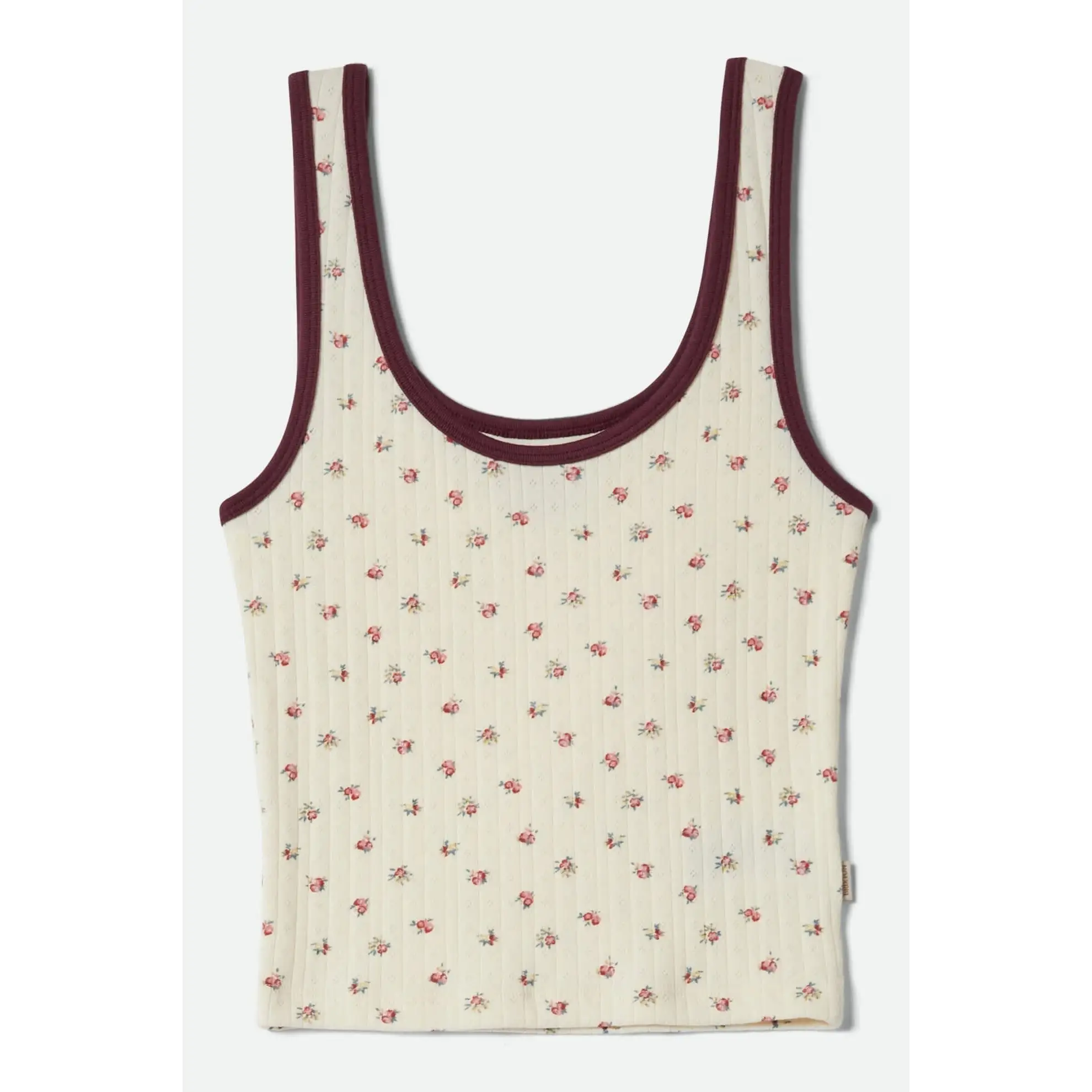 Brixton Off Duty A-Tank Top - Floral Pointelle