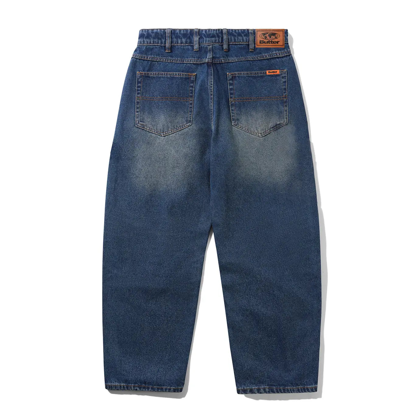 Butter Goods Baggy Denim Jeans - Distressed Indigo