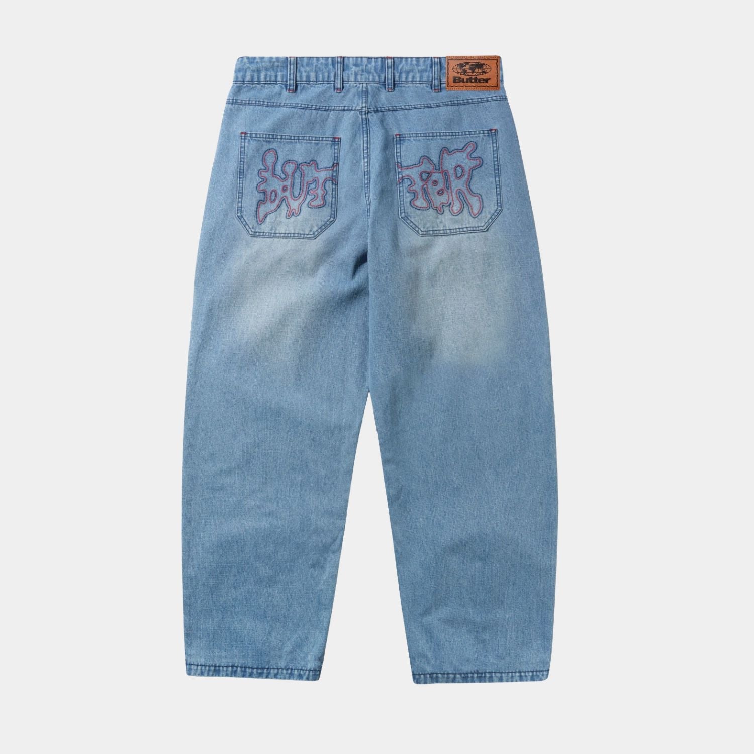 Butter Goods Blotch Denim Jeans - Streaky Blue 