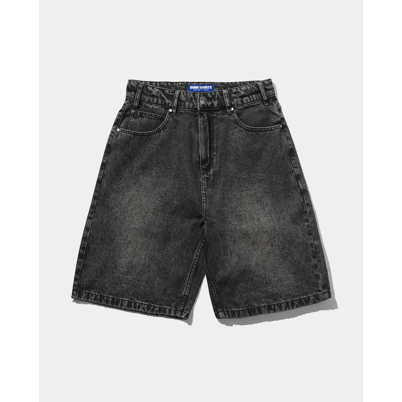 Butter Goods Drummer Baggy Denim Shorts - Streaky Black
