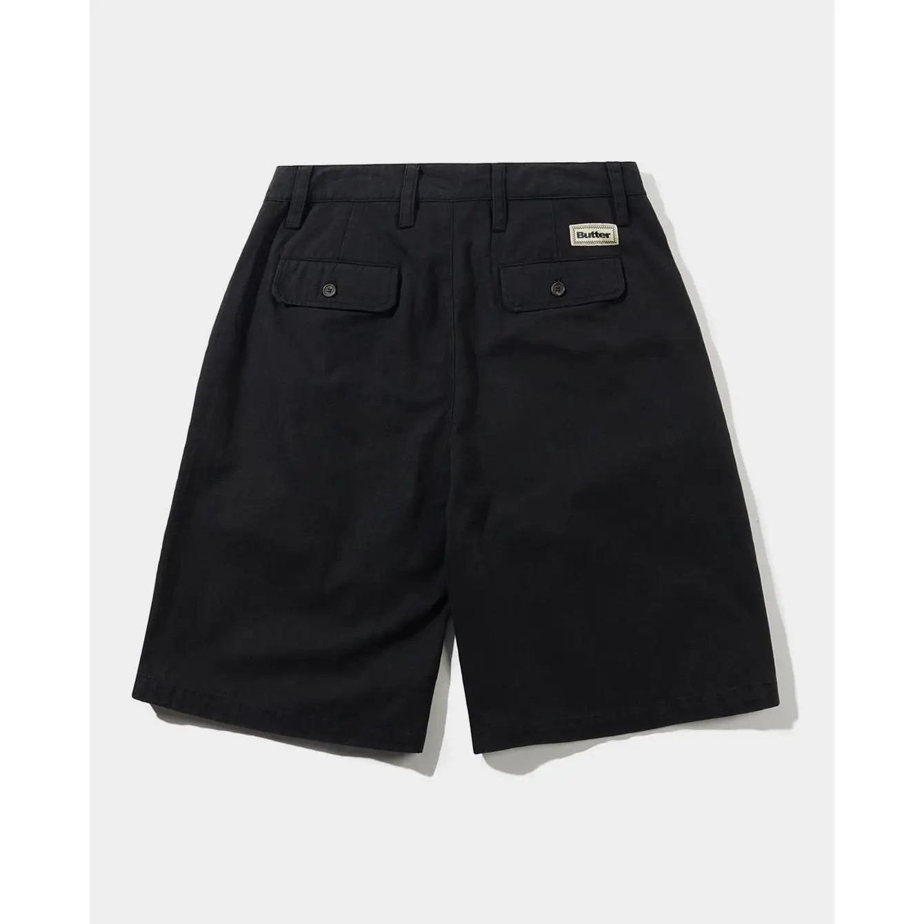 Butter Goods Pleated Shorts - Washed Black