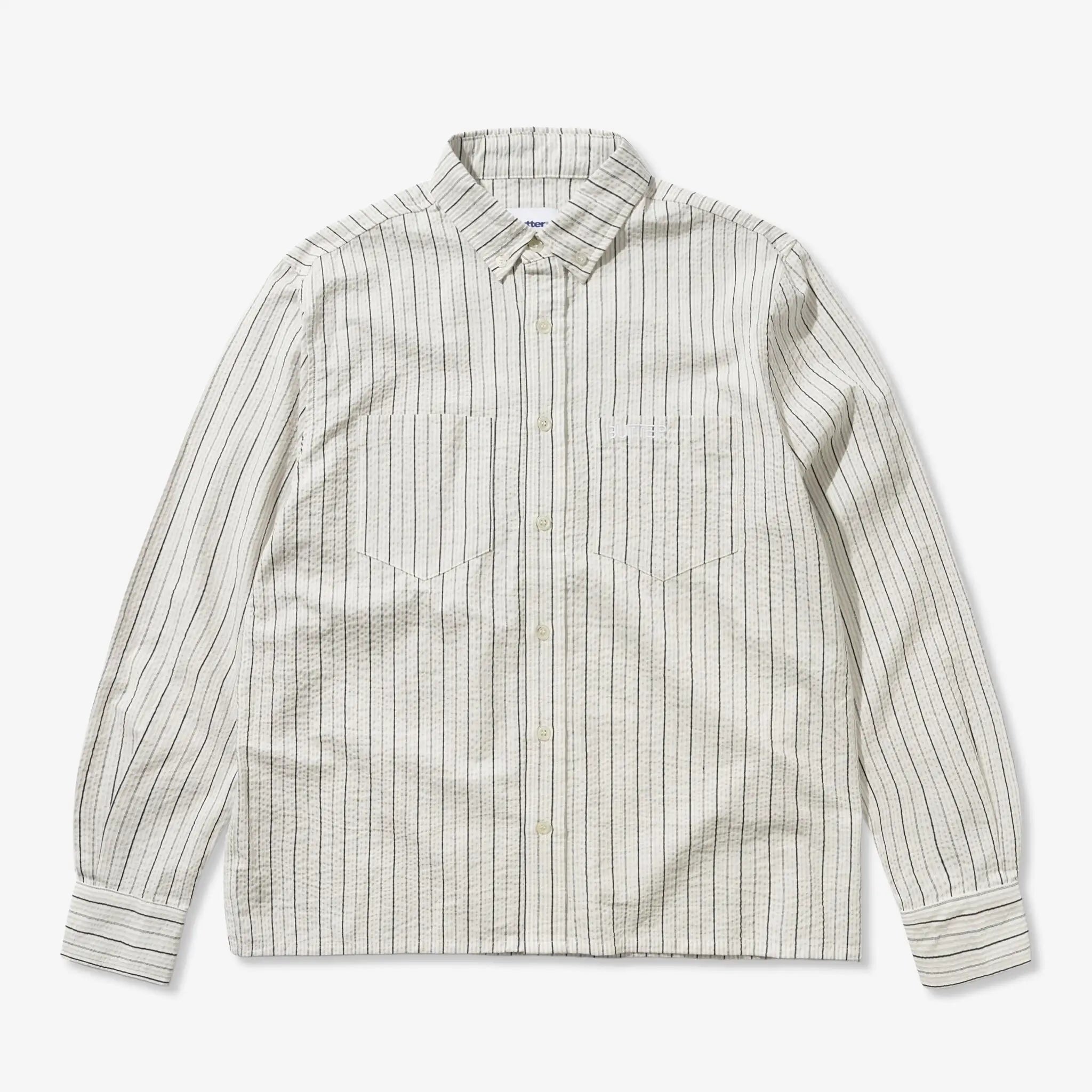 Butter Goods Seersucker Shirt - White