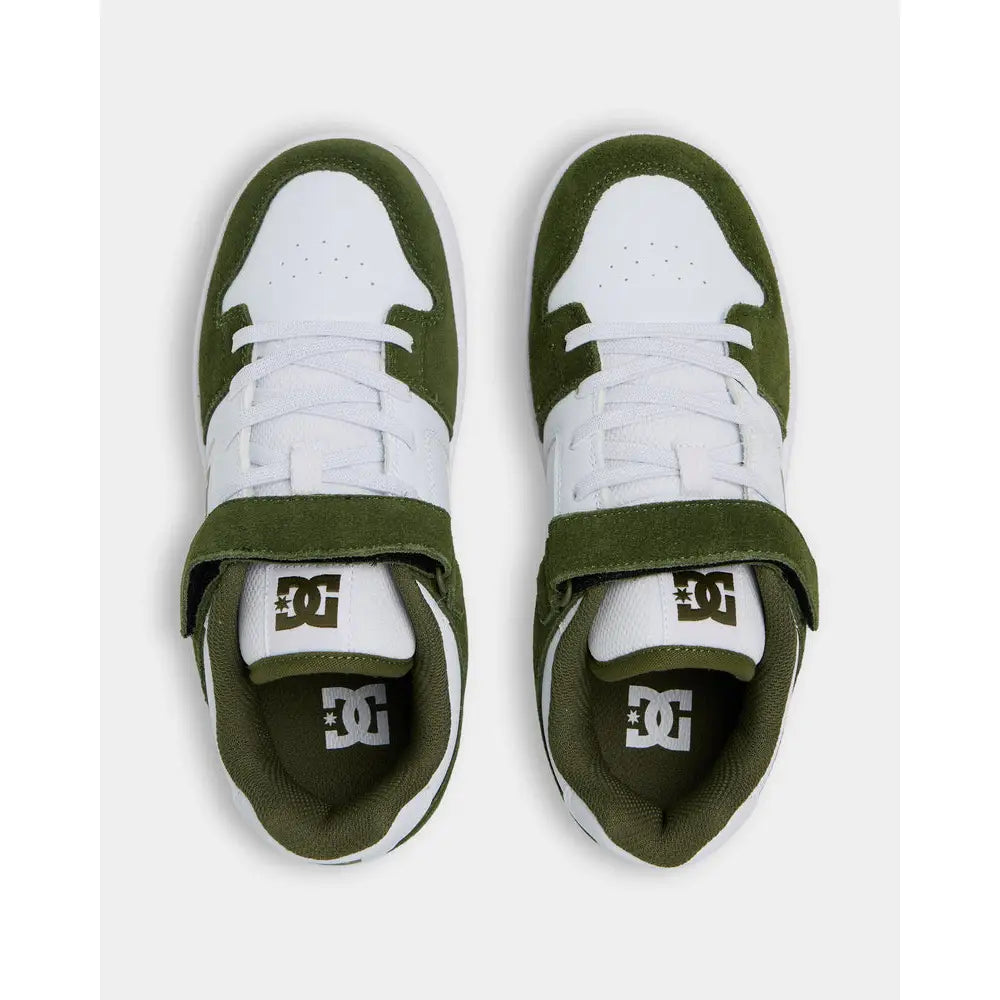 DC Manteca 4 V Youth Shoes - Olive / White / Gum