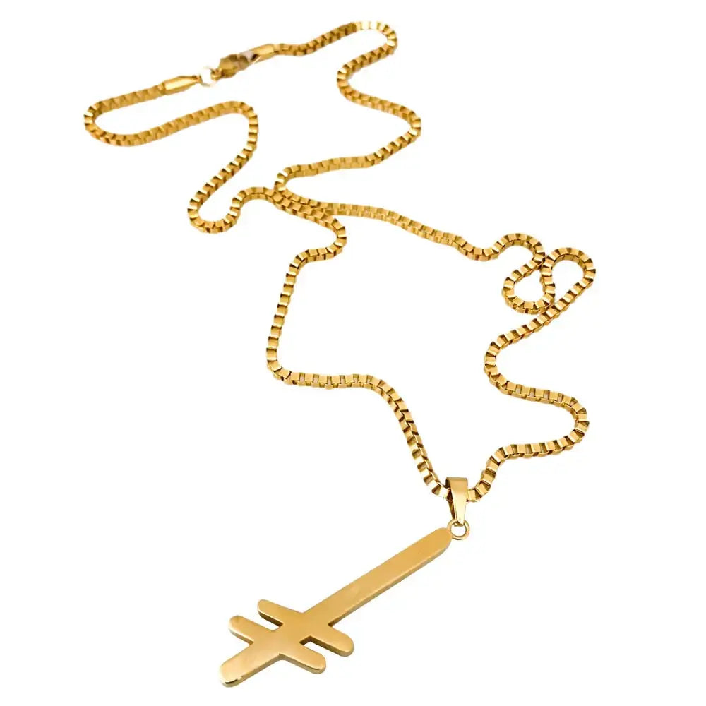 Deathwish Gang Logo Gold Necklace