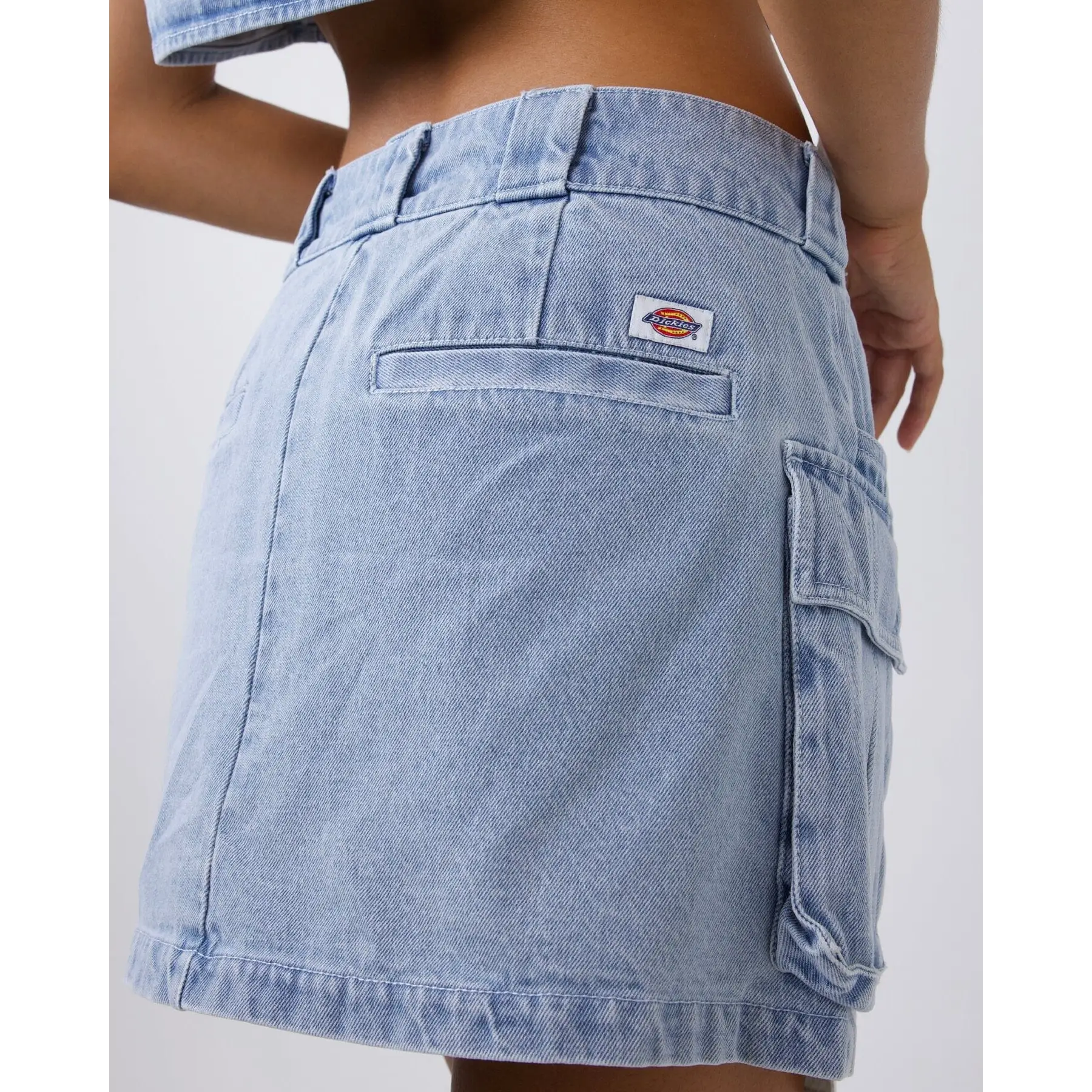 Dickies 874 Light Denim Cargo Mini Skirt