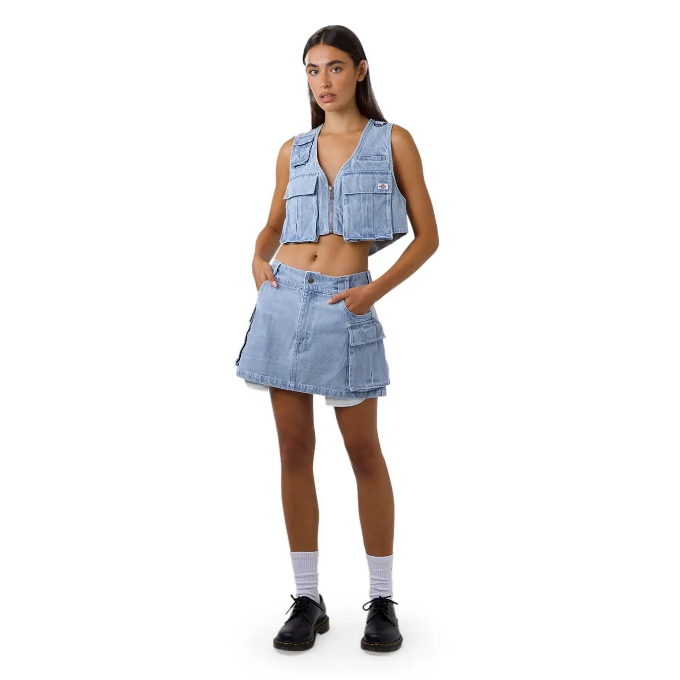 Dickies 874 Light Denim Cargo Mini Skirt