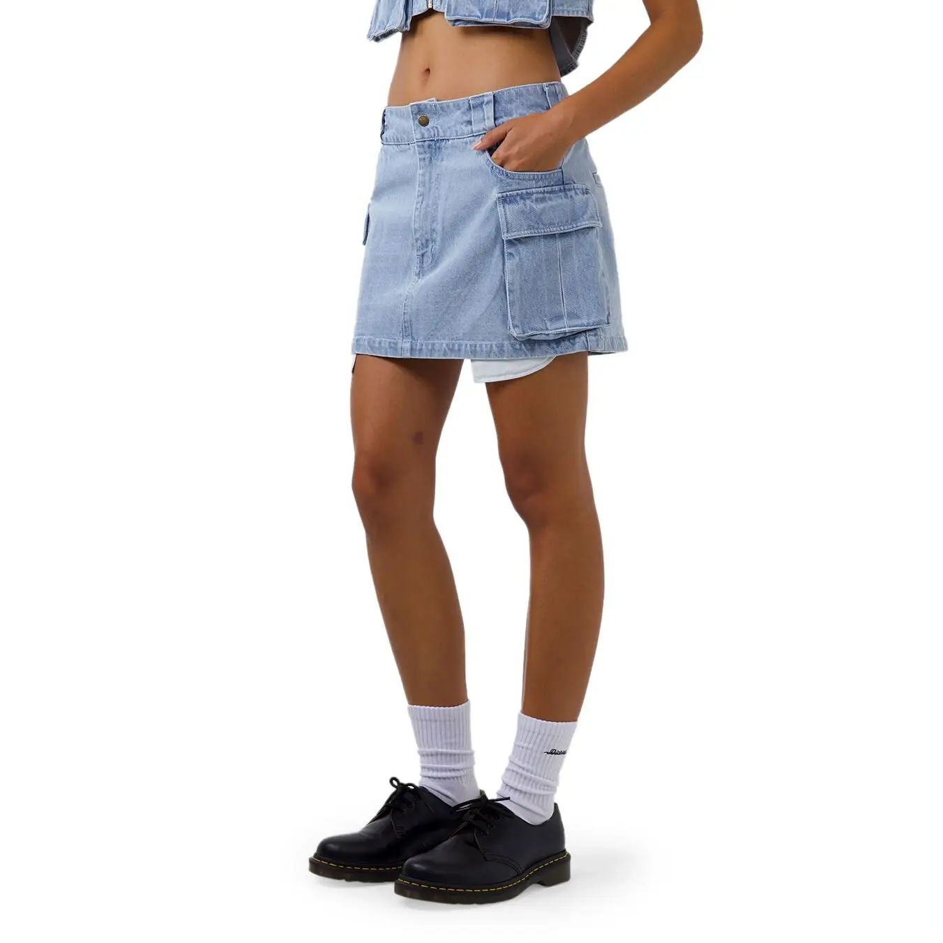 Dickies 874 Light Denim Cargo Mini Skirt