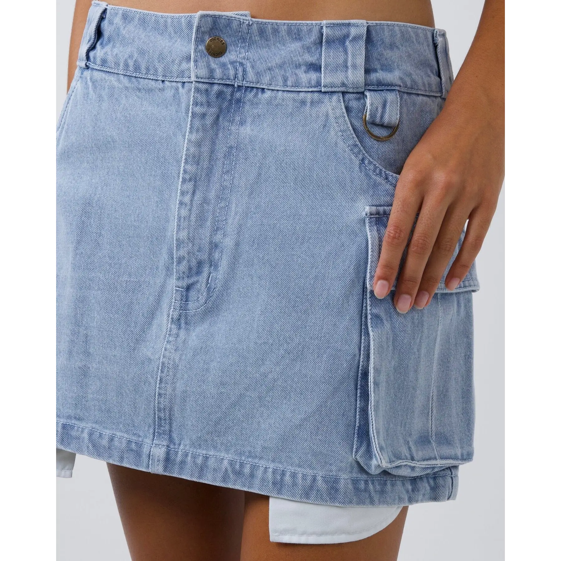 Dickies 874 Light Denim Cargo Mini Skirt