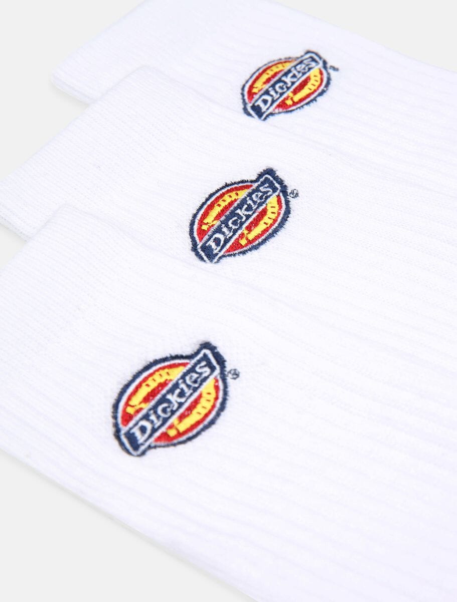 Dickies Valley  Grove 3 Pack Socks - White