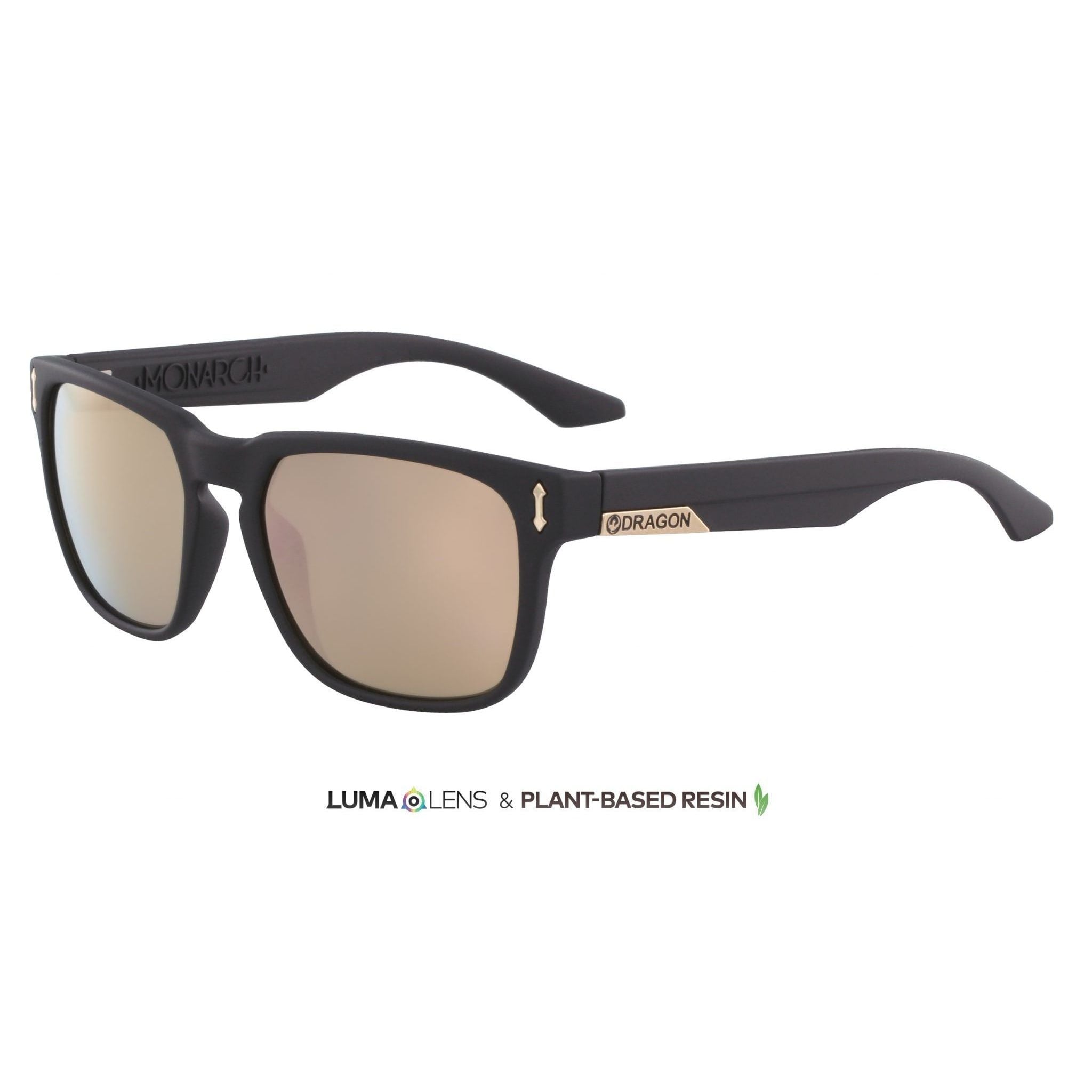 Dragon Monarch Sunglasses Matte Black / Rose Gold 
