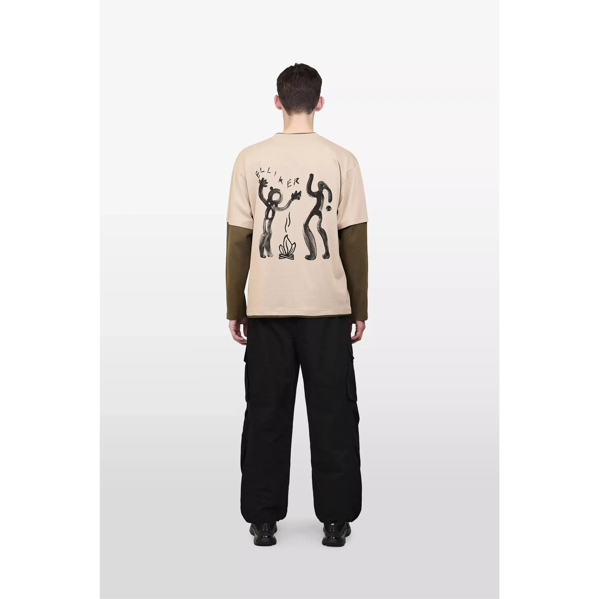 Elliker Lown Campfire Print Long Sleeve T-Shirt