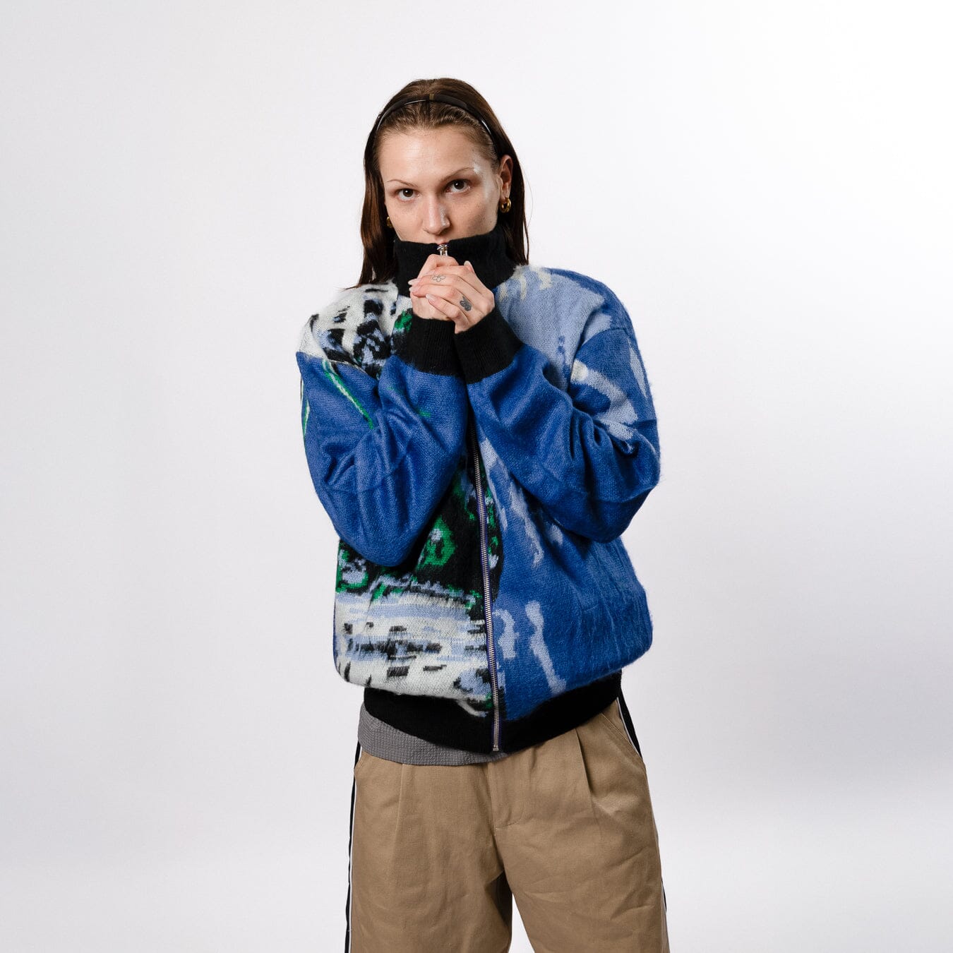 Hoddle Scanner Mohair Full Zip Polo