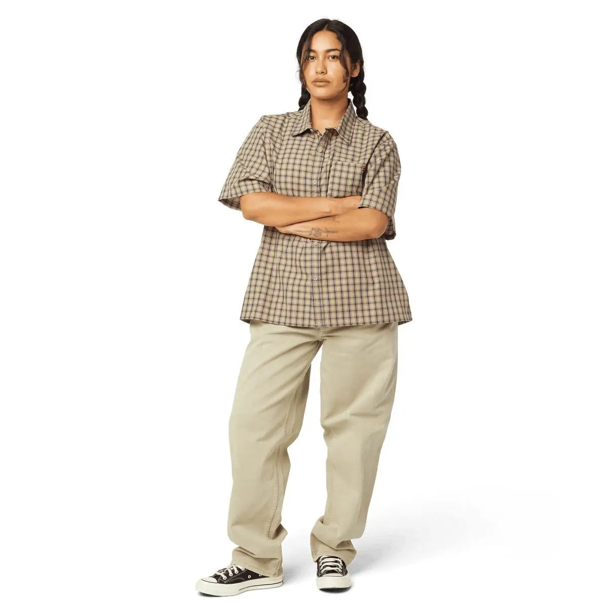HUF Stretch Micro Plaid Shirt