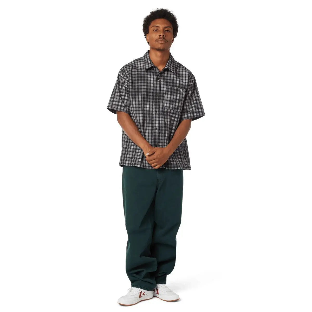 HUF Stretch Micro Plaid Shirt