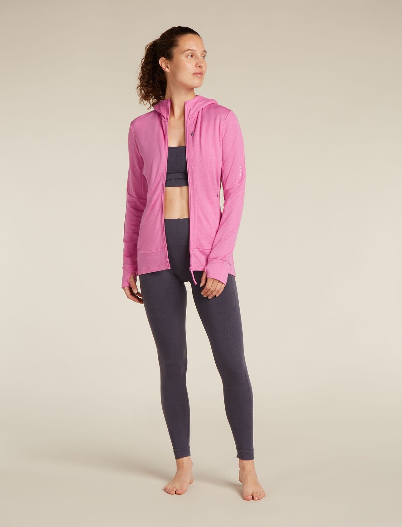 Icebreaker Womens Merino 260 Quantum Long Sleeve Zip Hoodie 
