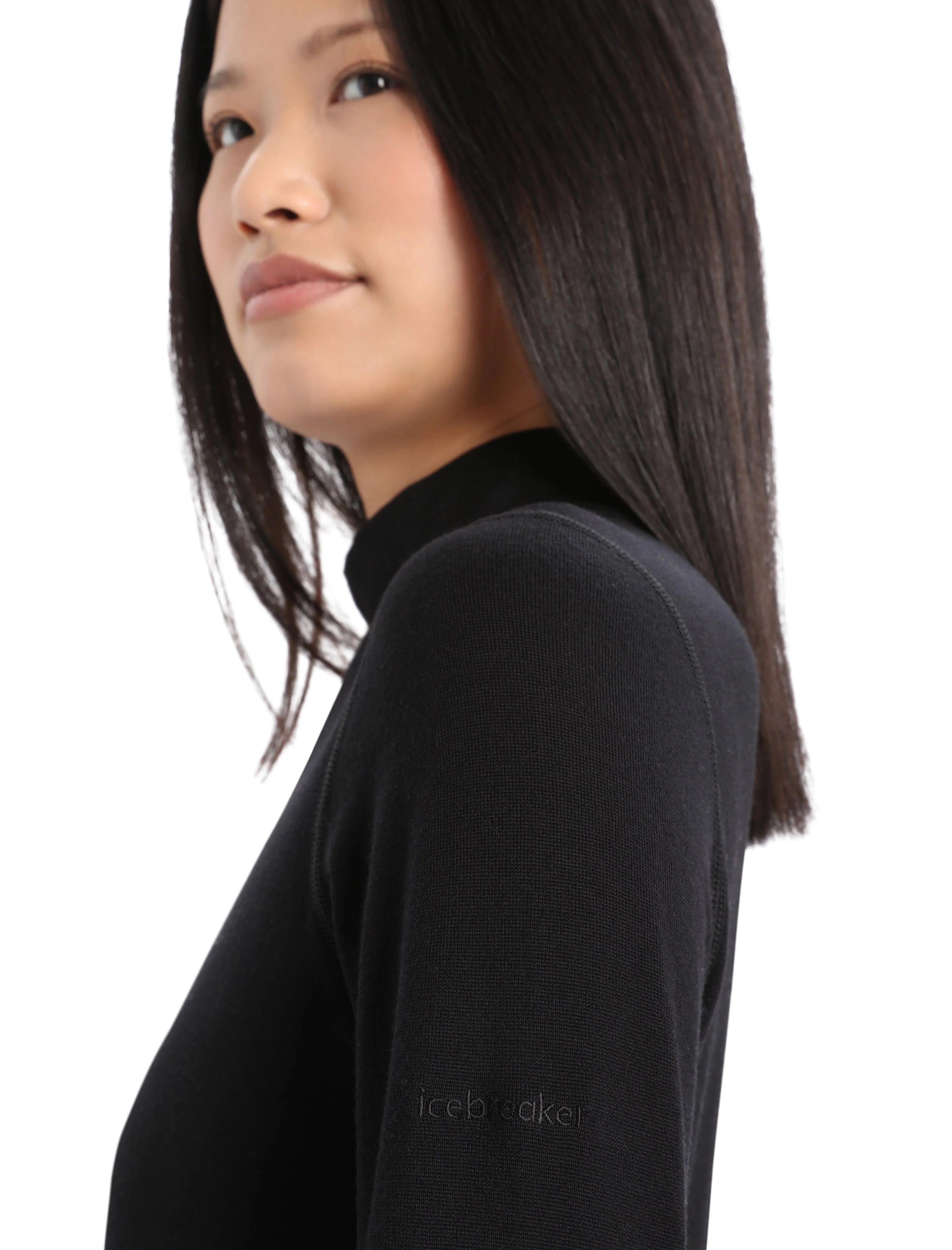 Icebreaker Womens Merino 260 Tech Long Sleeve Turtleneck Thermal Top
