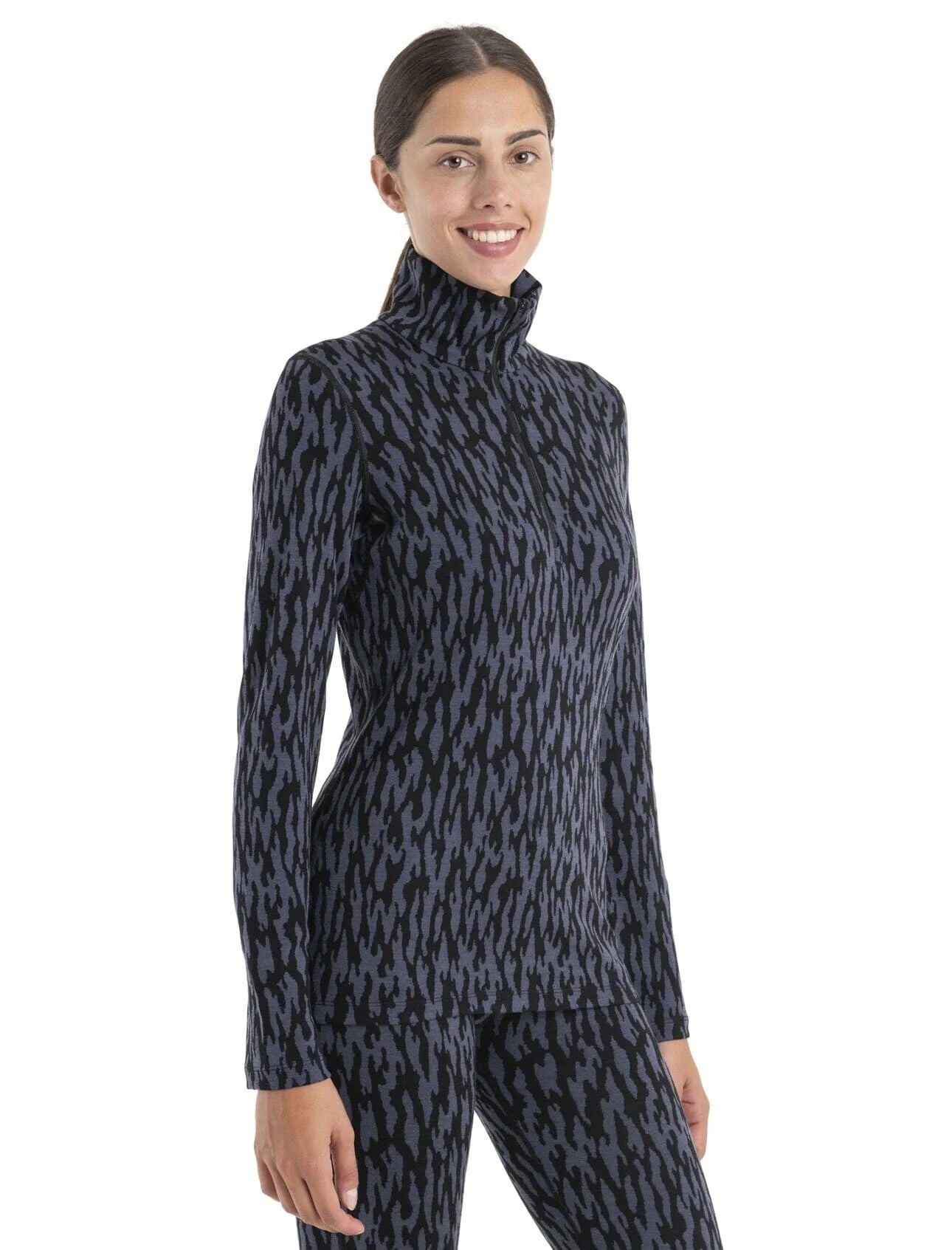 Icebreaker Womens Merino 260 Vertex Long Sleeve Half Zip Glacial Flow 2024