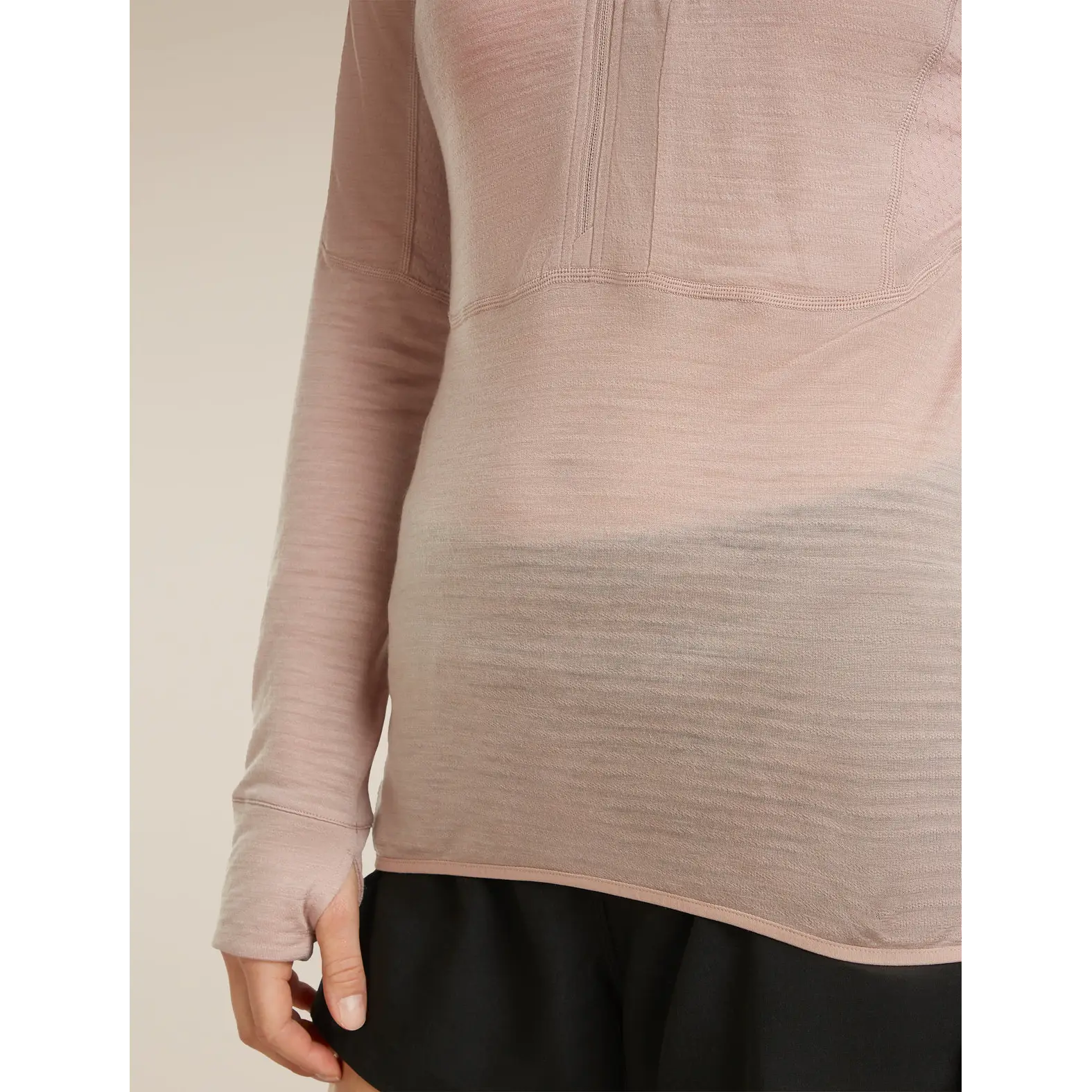 Icebreaker Womens Merino Blend 200 RealFleece Descender Long Sleeve Half Zip