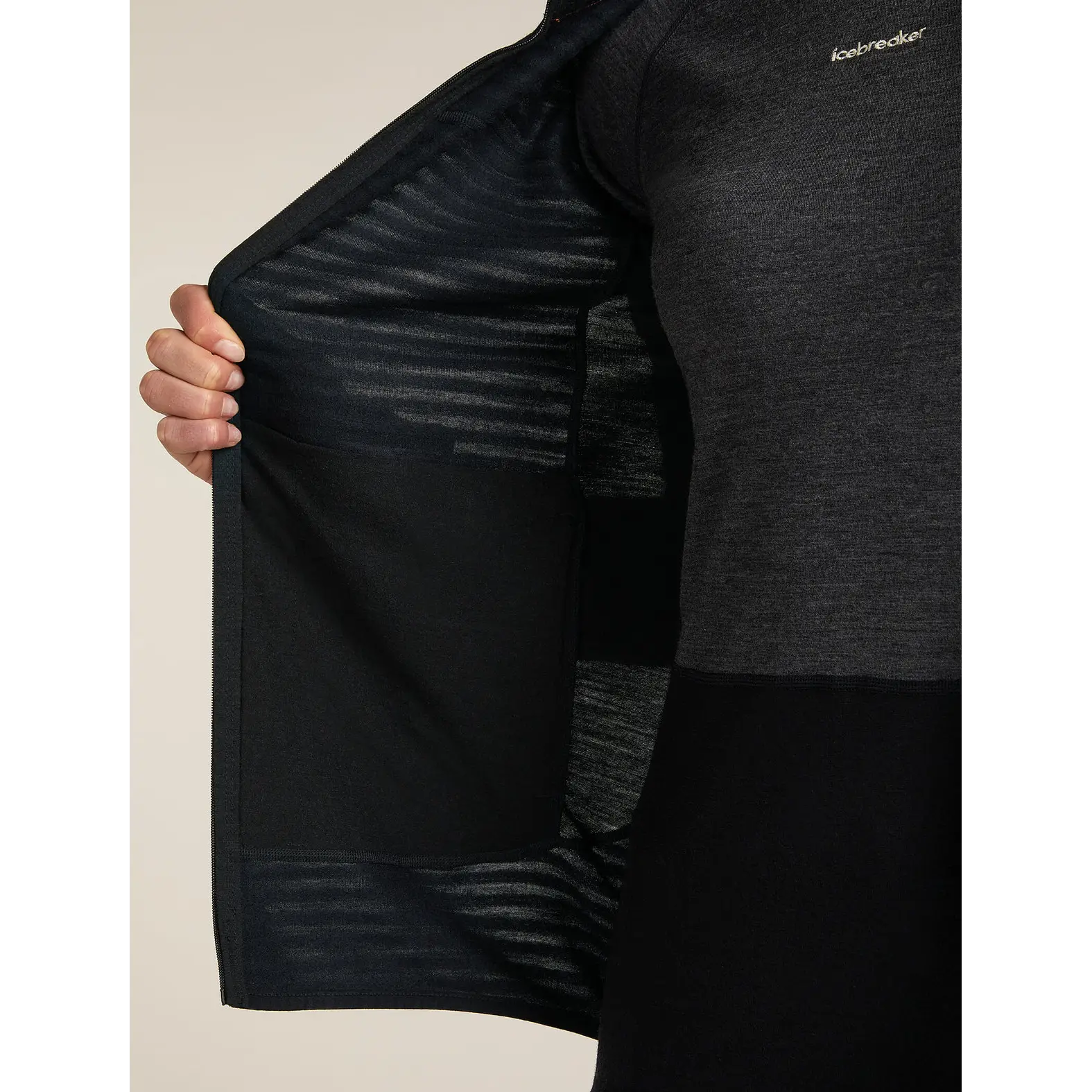 Icebreaker Womens Merino Blend 300 RealFleece Descender Long Sleeve Zip Jacket
