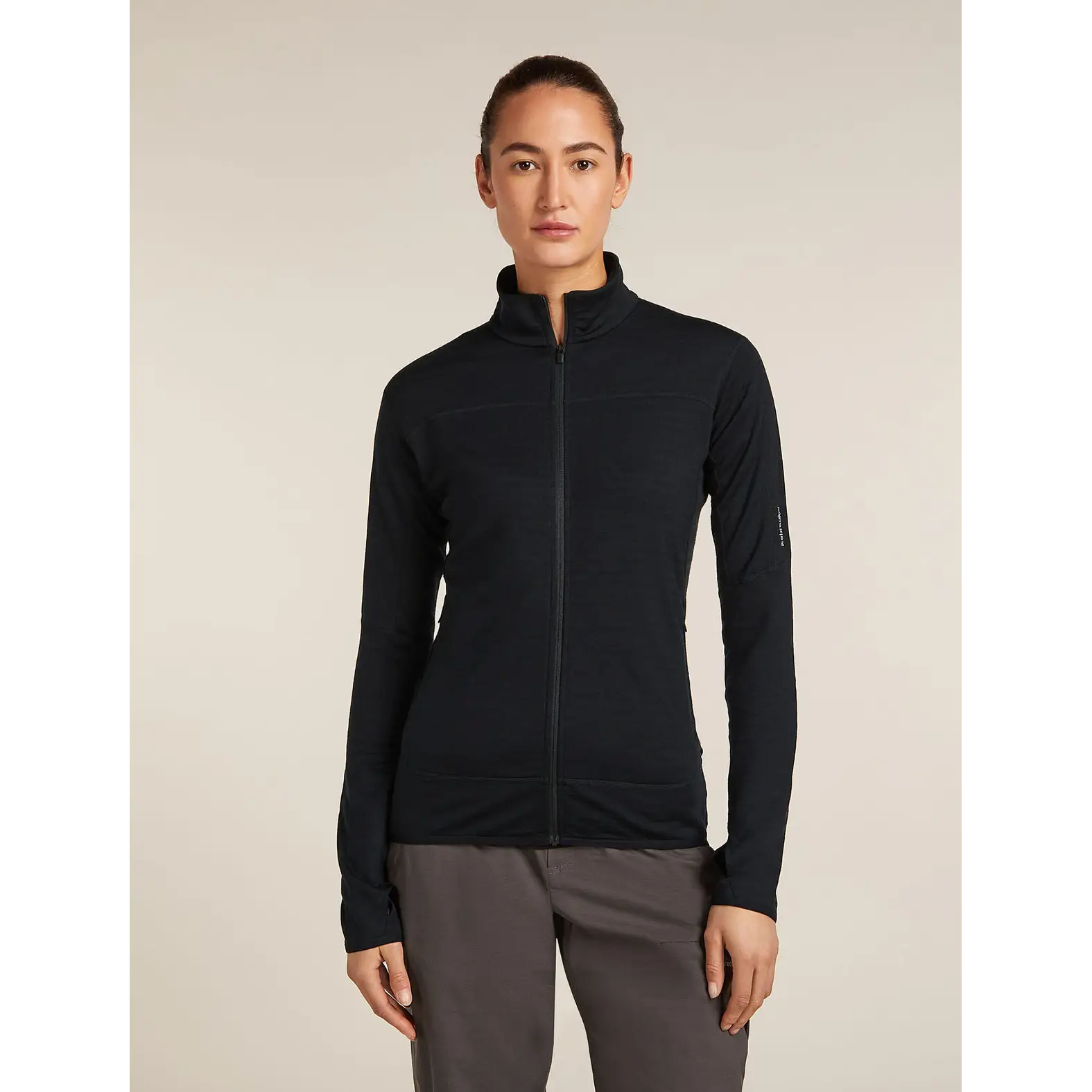 Icebreaker Womens Merino Blend 300 RealFleece Descender Long Sleeve Zip Jacket