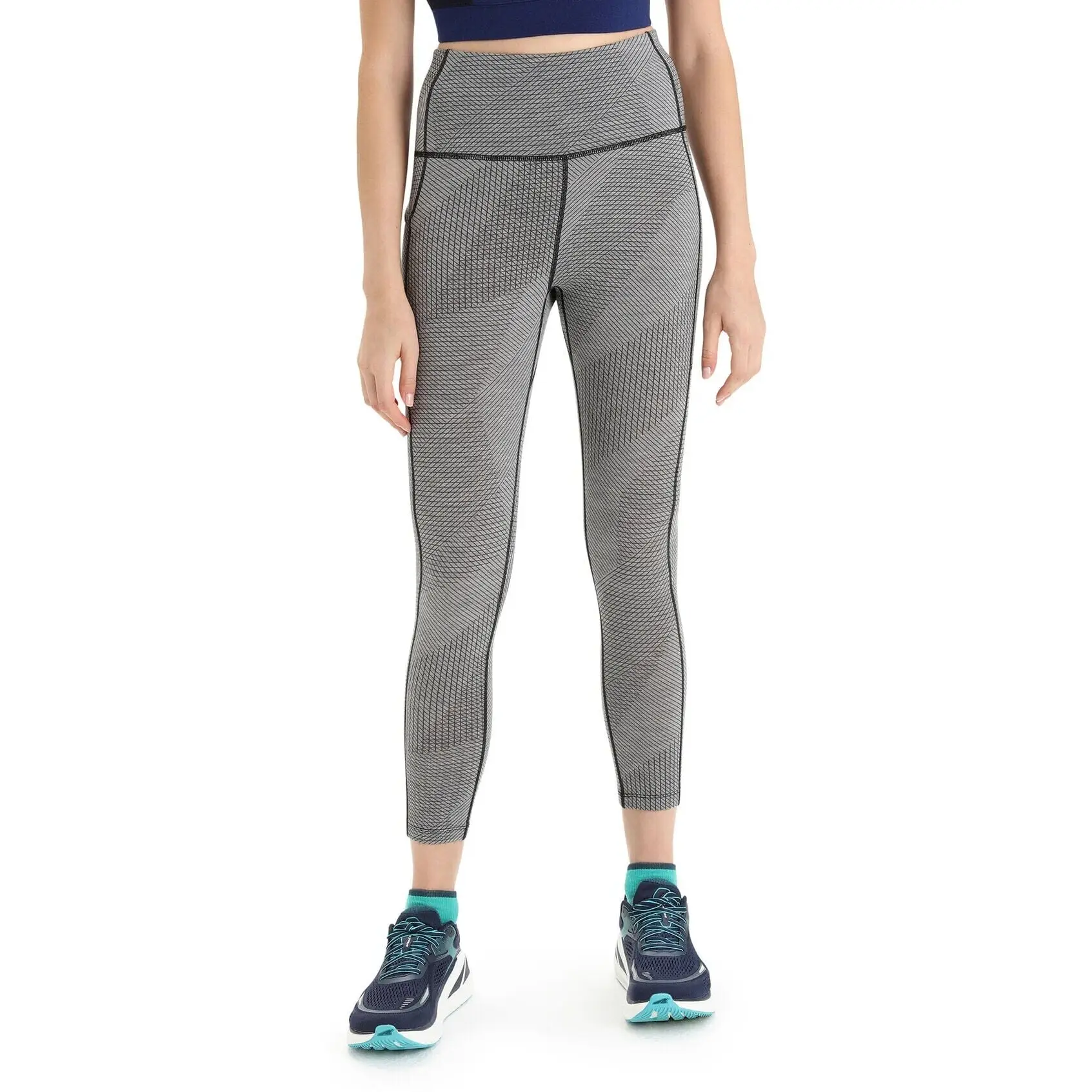 Icebreaker Womens Merino Fastray High Rise Gridlines Leggings