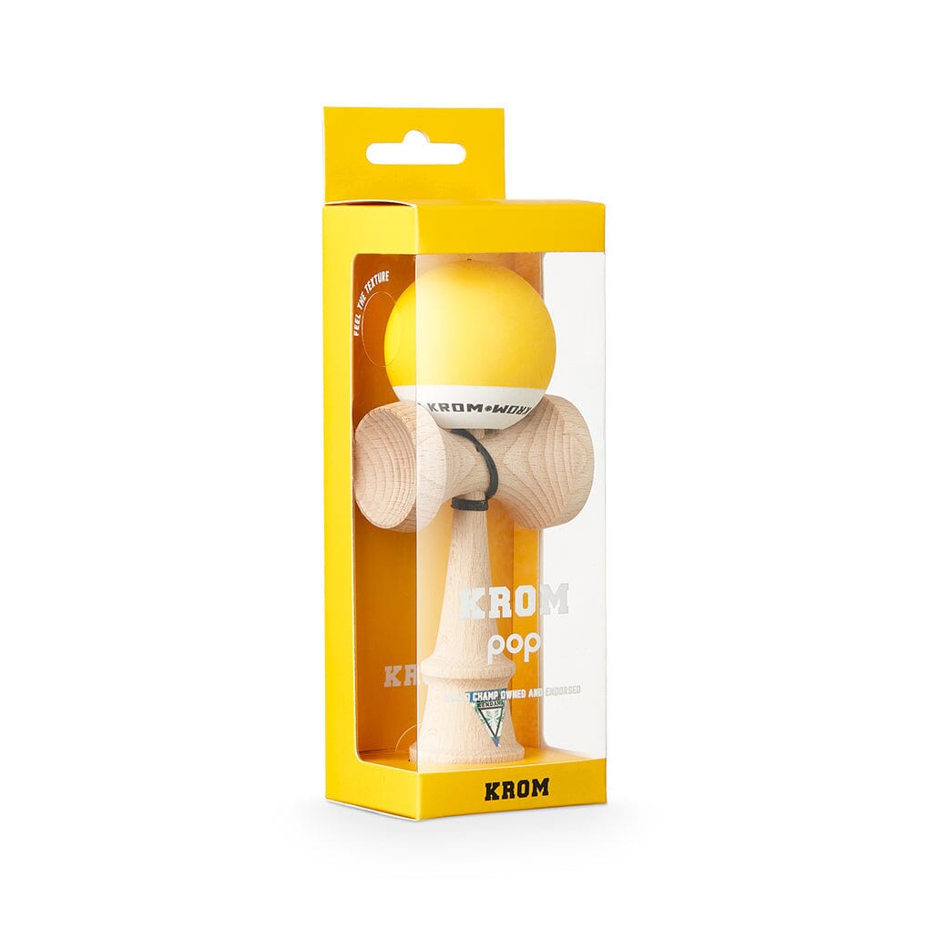 Krom Pop Rubber Kendama - Yellow