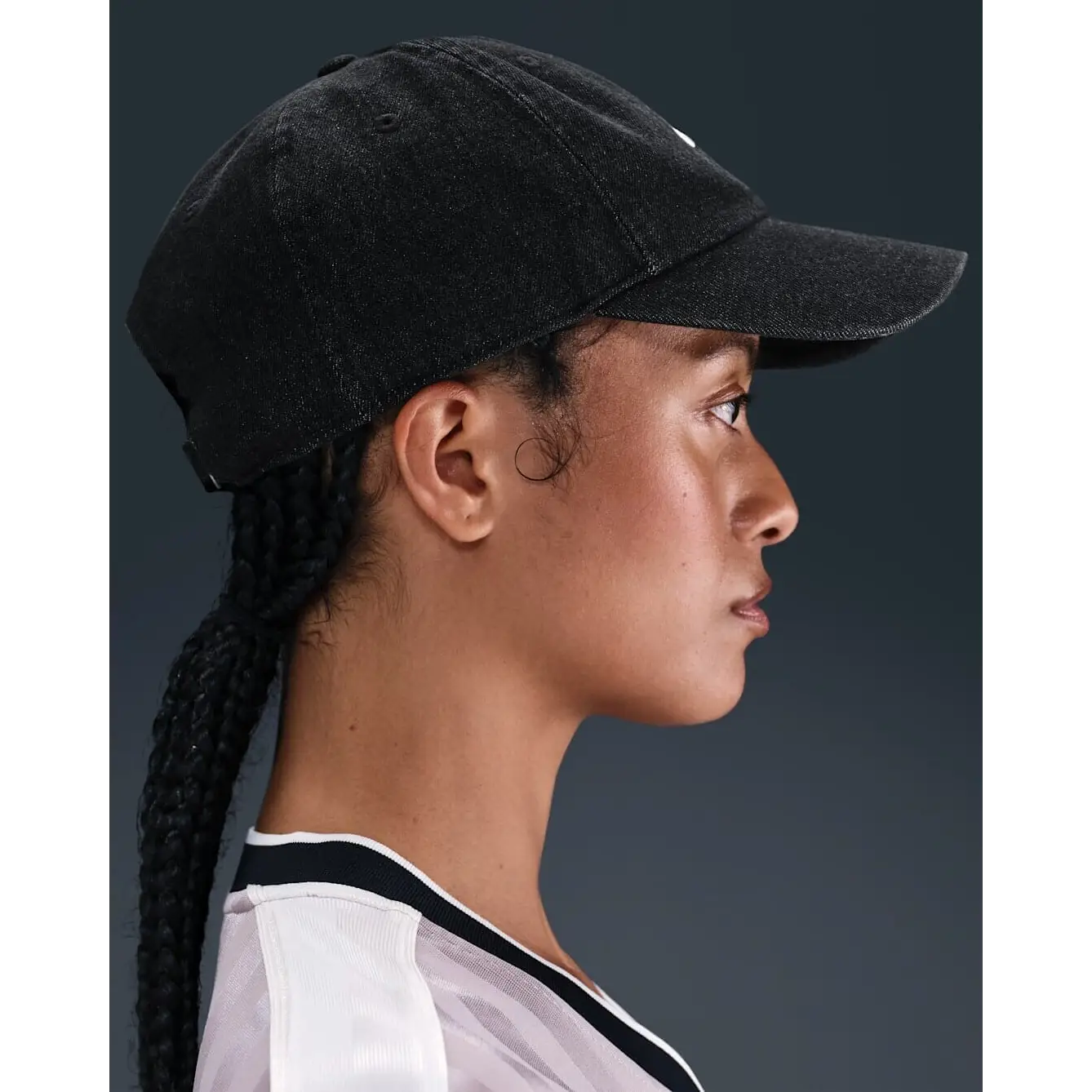 Nike Club Unstructured Denim Cap - Black / White
