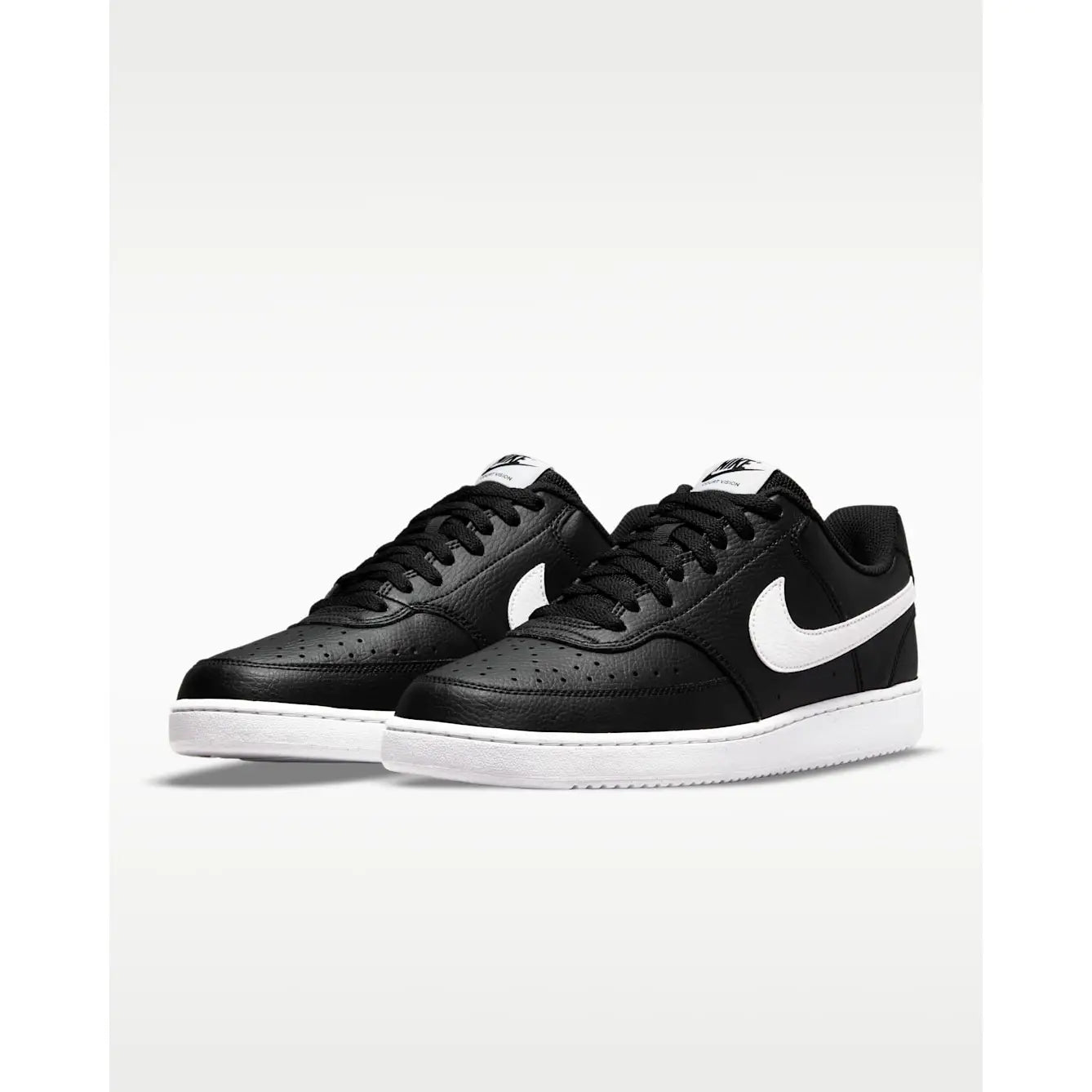 Nike Court Vision Low Next Nature Shoes - Black / Black / White