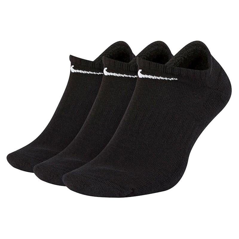 Nike Everyday Cotton Cushioned No Show Socks 3 Pack Black S 