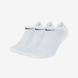 Nike Everyday Cotton Cushioned No Show Socks 3 Pack White S 