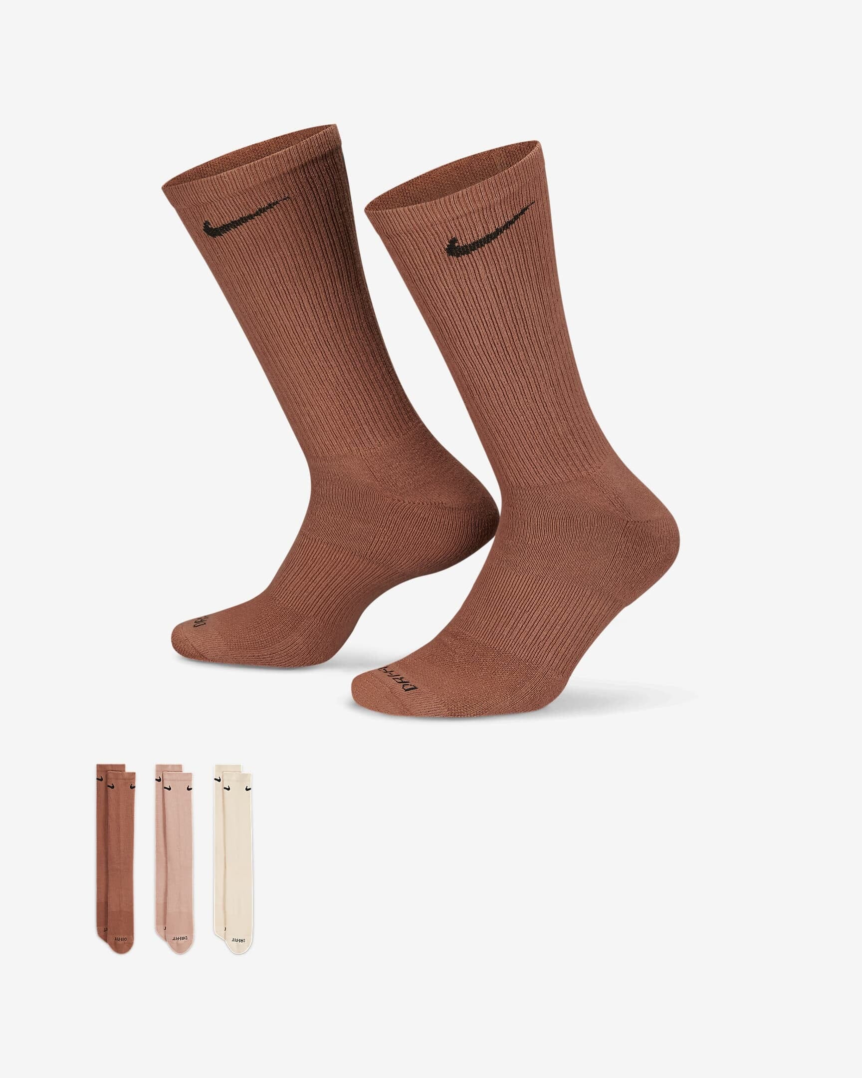 Nike Everyday Plus Cushioned 3 Pack Socks - Multi Colour