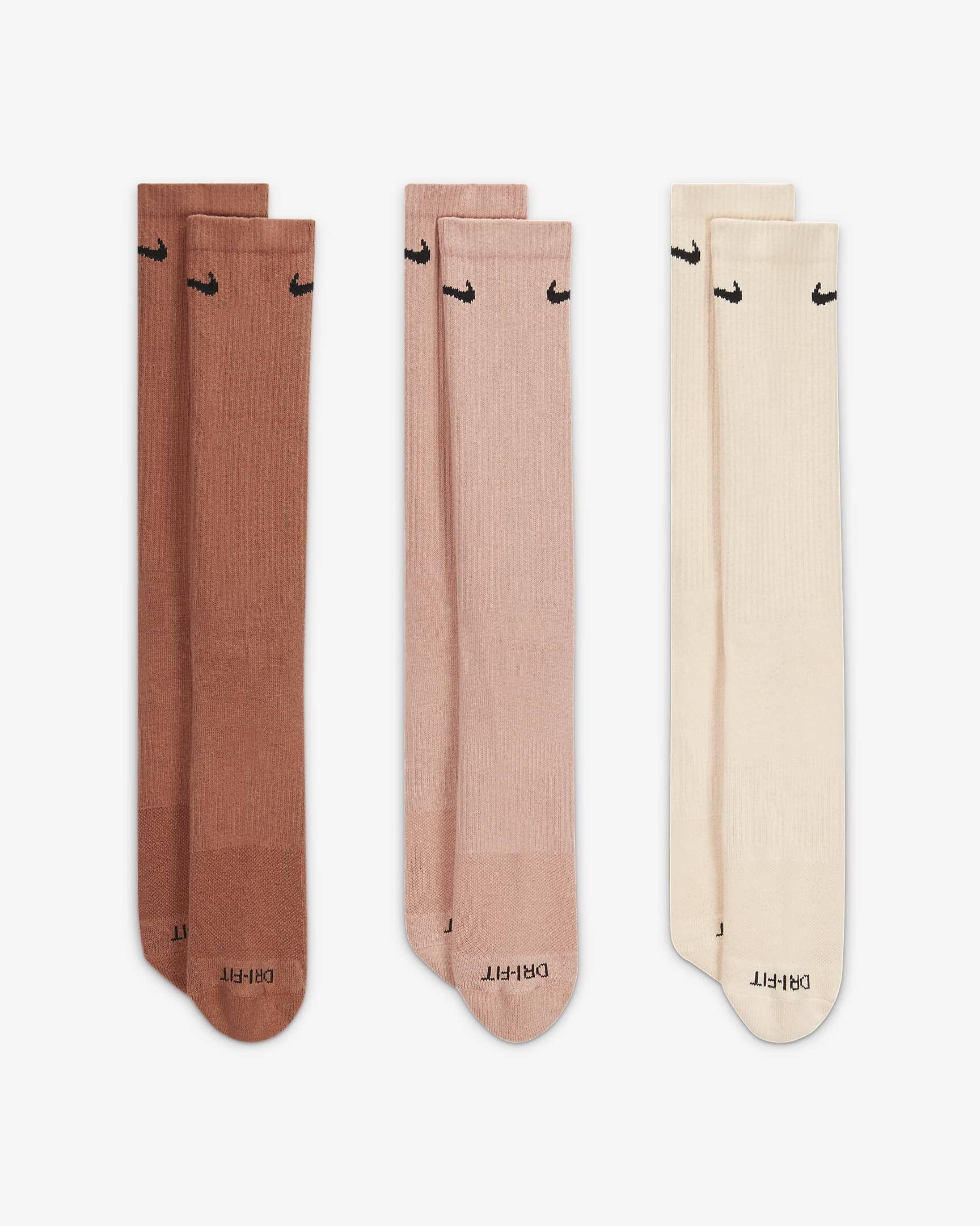 Nike Everyday Plus Cushioned 3 Pack Socks - Multi Colour