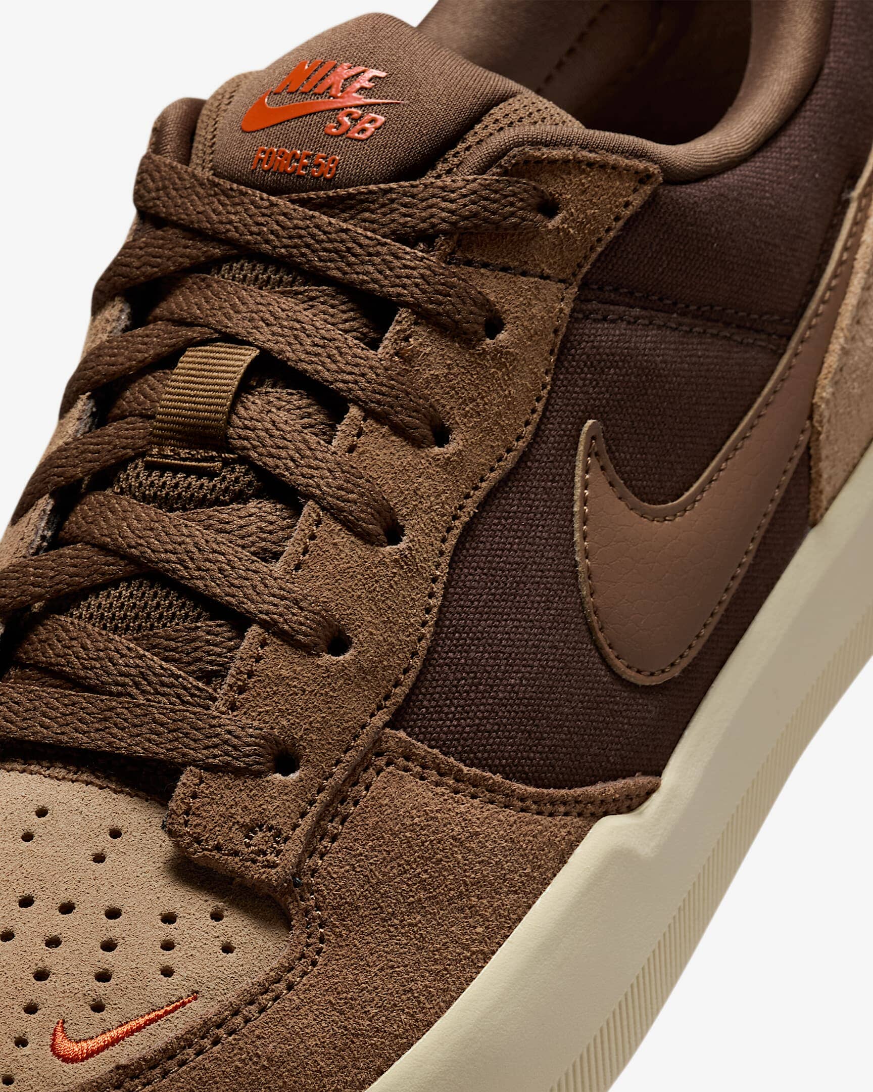 Nike SB Force 58 Shoes - Baroque Brown / Parachute Beige / Desert Khaki / Mosswood Brown