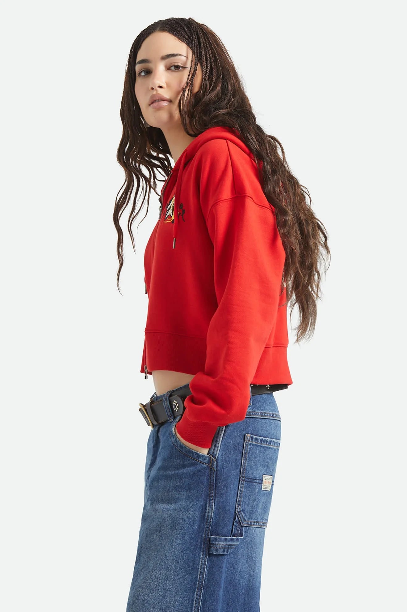 Brixton Trophy Cropped Zip Hood