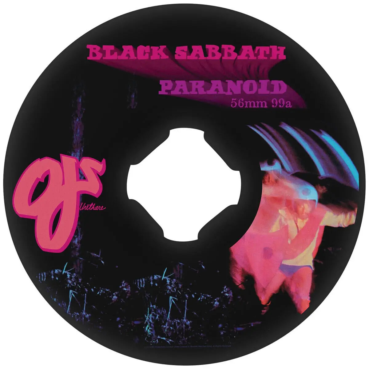 OJ Black Sabbath Paranoid Chubbies Black 99A Skate Wheels