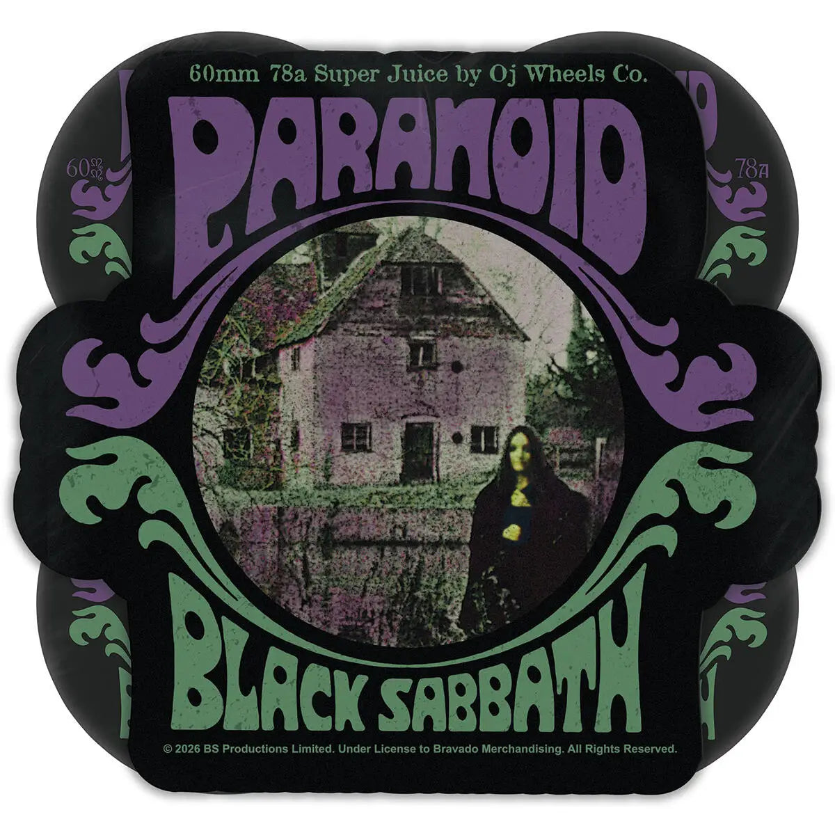 OJ Black Sabbath Paranoid Super Juice Black 78A Skate Wheels