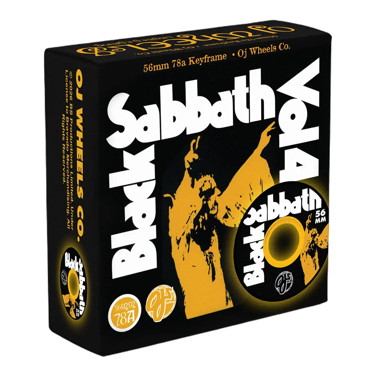 OJ Black Sabbath Vol 4 Keyframe Black 78A Skate Wheels
