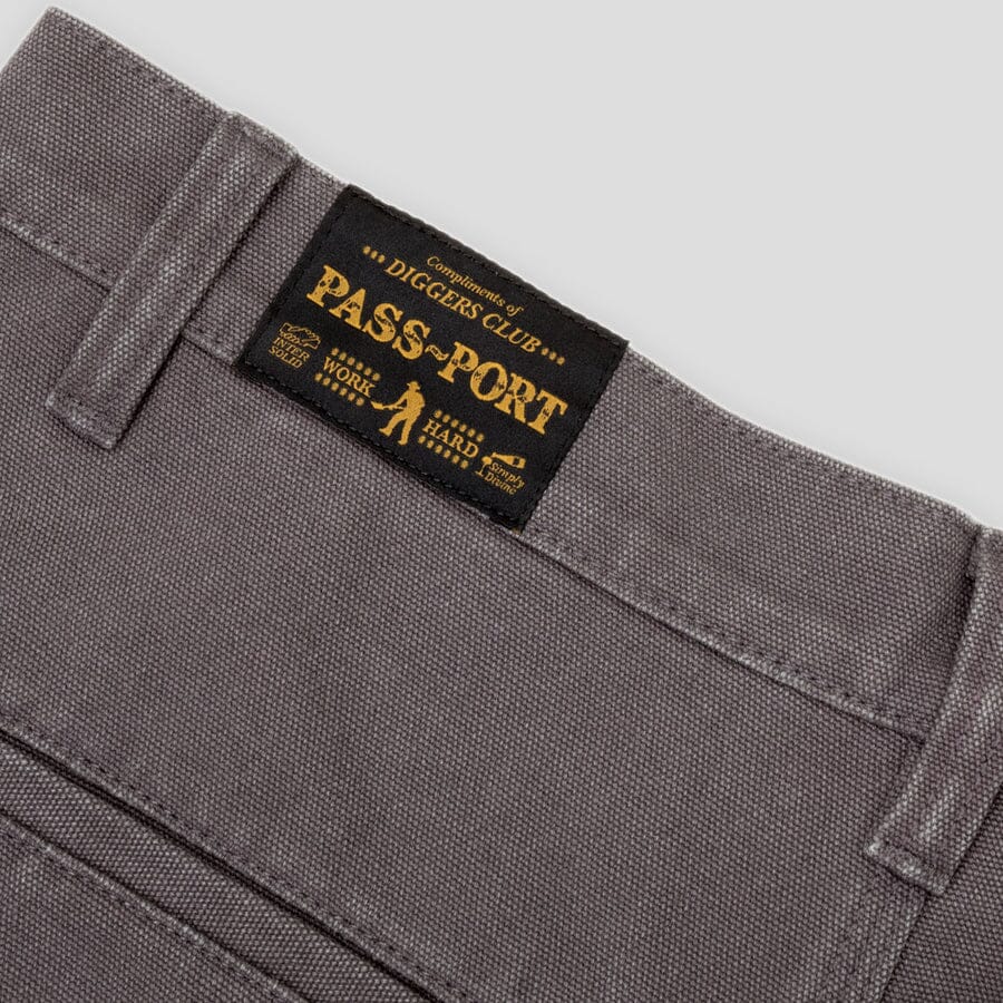 Passport Double Knee Diggers Club Pant - Charcoal