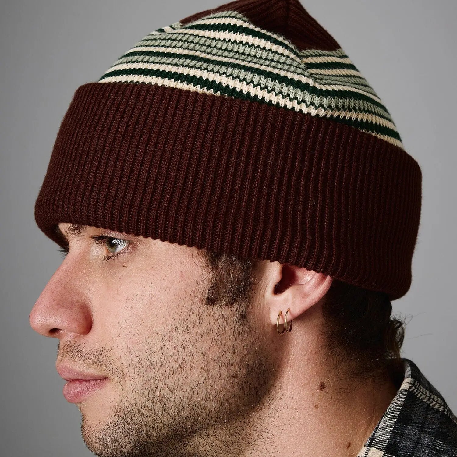 Passport Striped Organic Knit Beanie