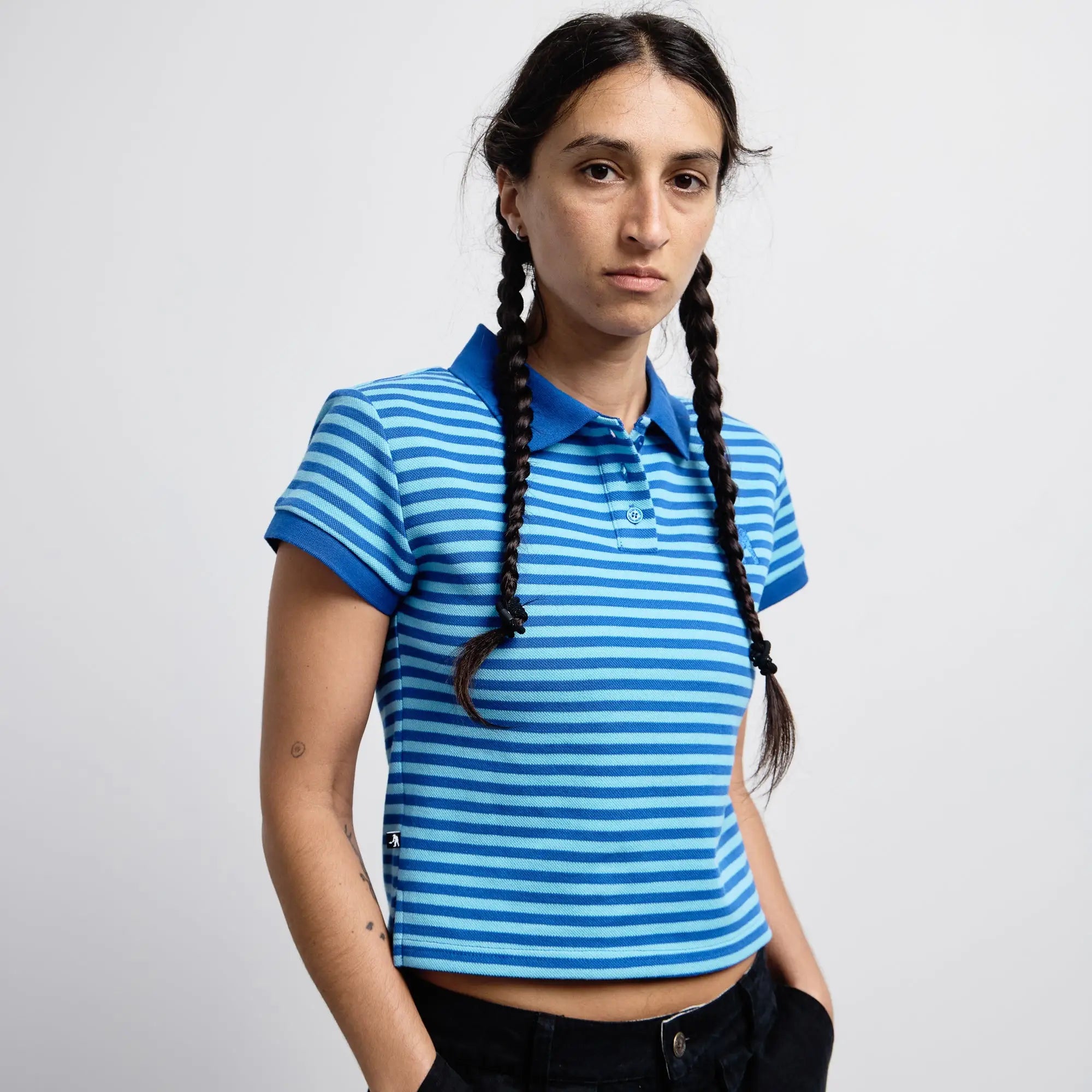 Passport Workers Striped Baby Polo