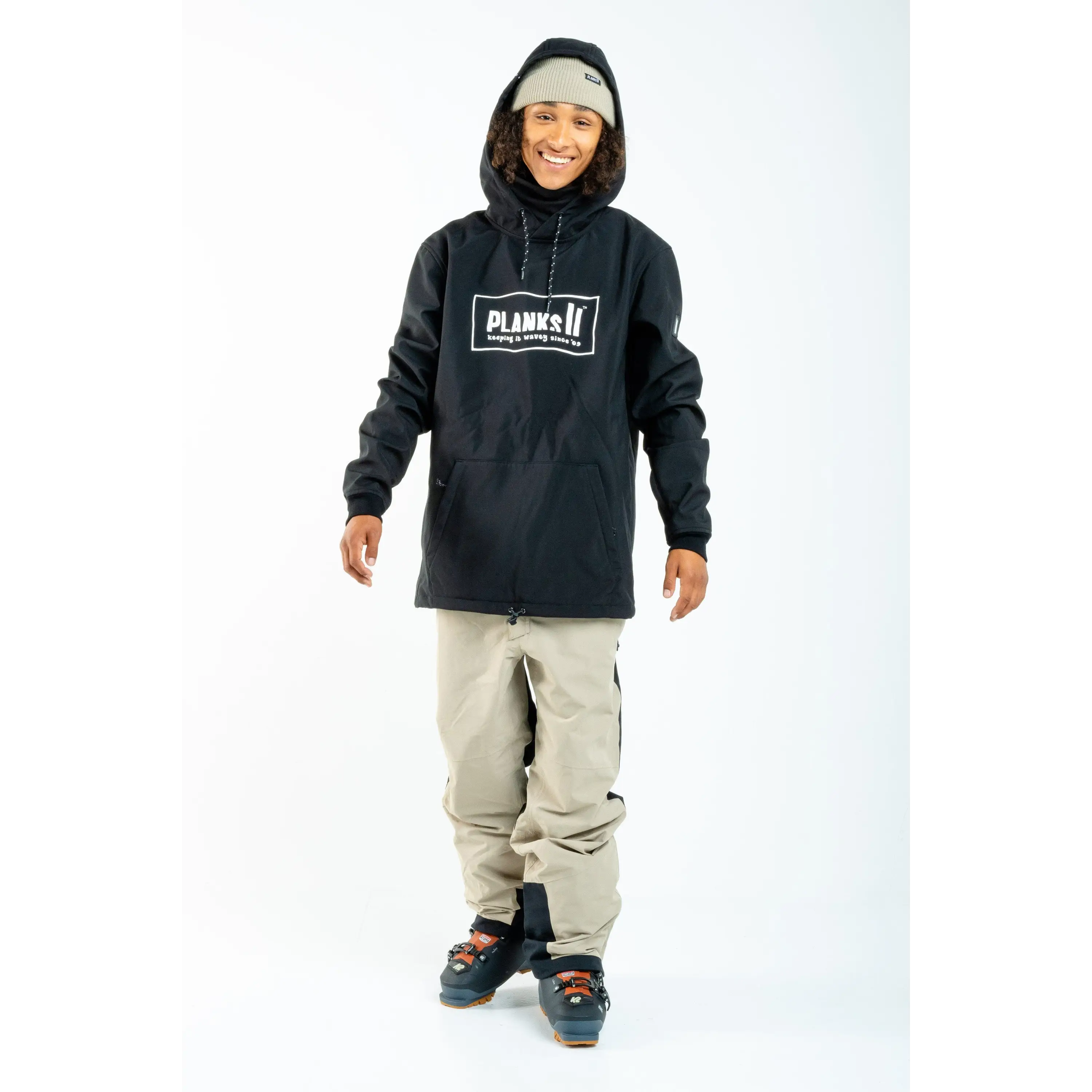 Planks Parkside Soft Shell Riding Hoodie Black M 
