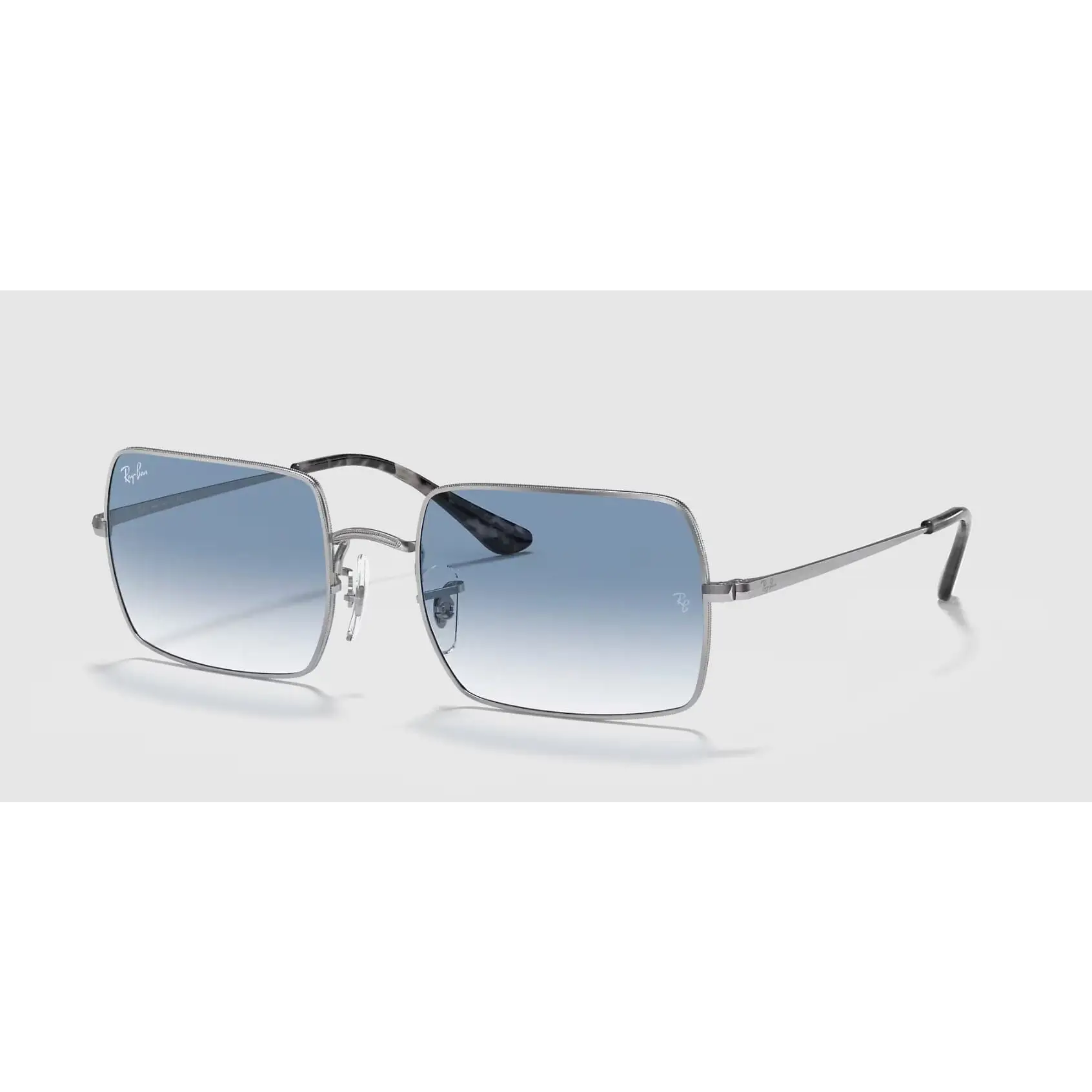 Ray-Ban 0RB1969 Rectangle Sunglasses Silver / Clear Gradient Blue 