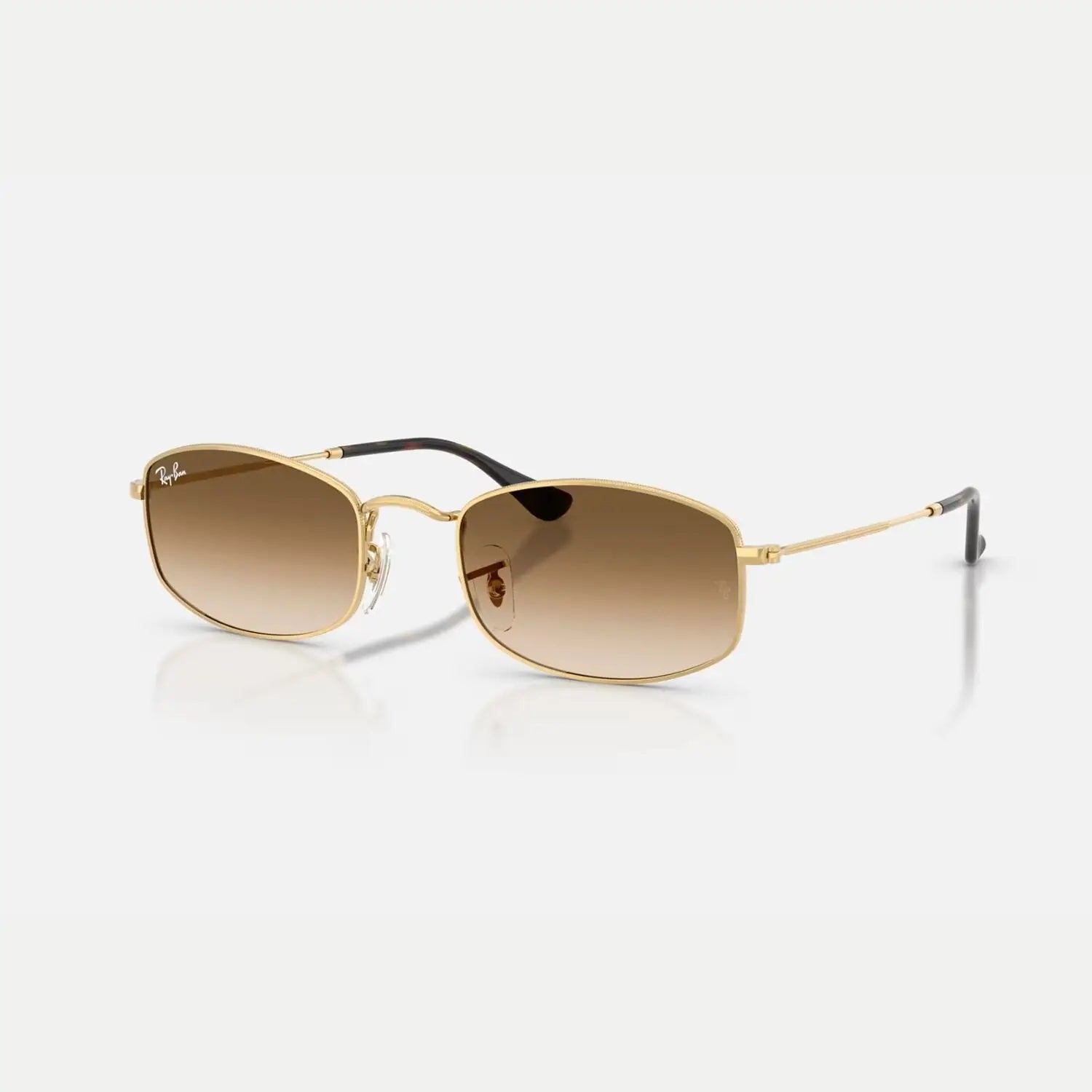 Ray-Ban 0RB3832 Sunglasses Arista Gold w Clear Gradient Brown M 