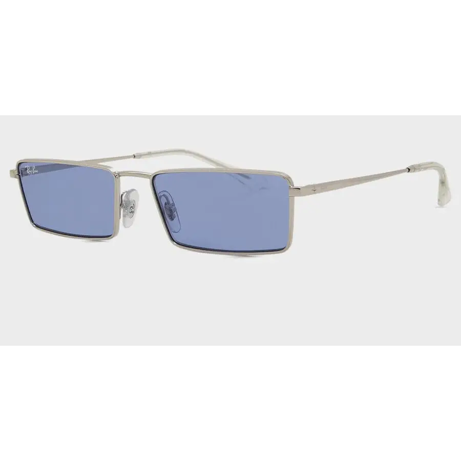 Ray-Ban Emy Sunglasses Silver / Blue - Large 