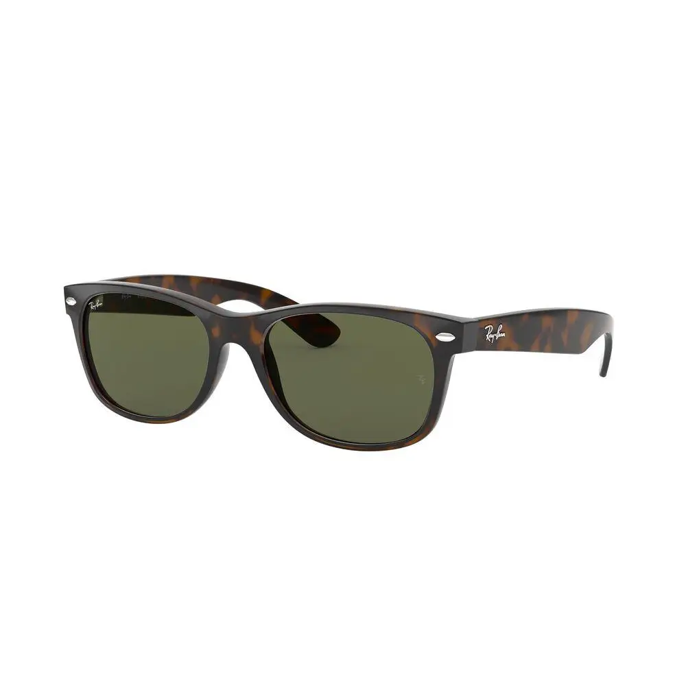 Ray-Ban New Wayfarer Sunglasses Tortoise / G15 Green - Standard 