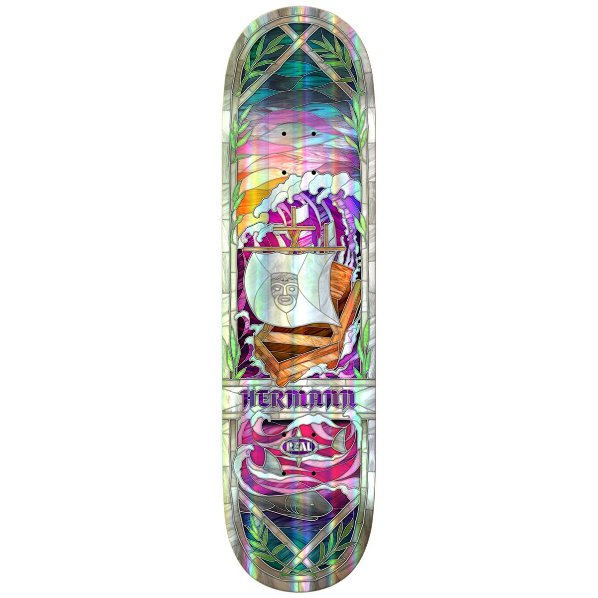 Real Hermann Holographic Cathedral Skate Deck